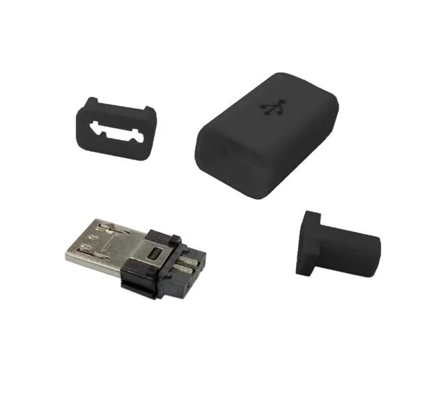 Wtyk micro USB typu A z osłoną montowany na kabel