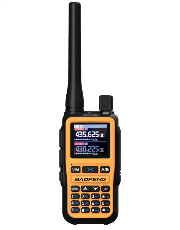 Radiotelefon krótkofalówka Baofeng UV-5R EU MINI USB-C VHF UHF Pomarańcz. - widok 2