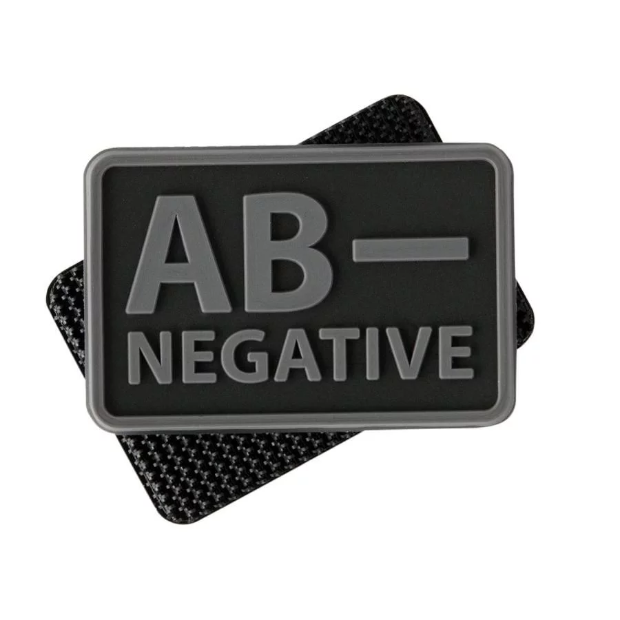 Emblemat Helikon GRUPA KRWI (komplet - 2szt.) - PVC - Czarny-Black - A/Rh+ (OD-BLP-RB-01-M01) HELIKON-TEX