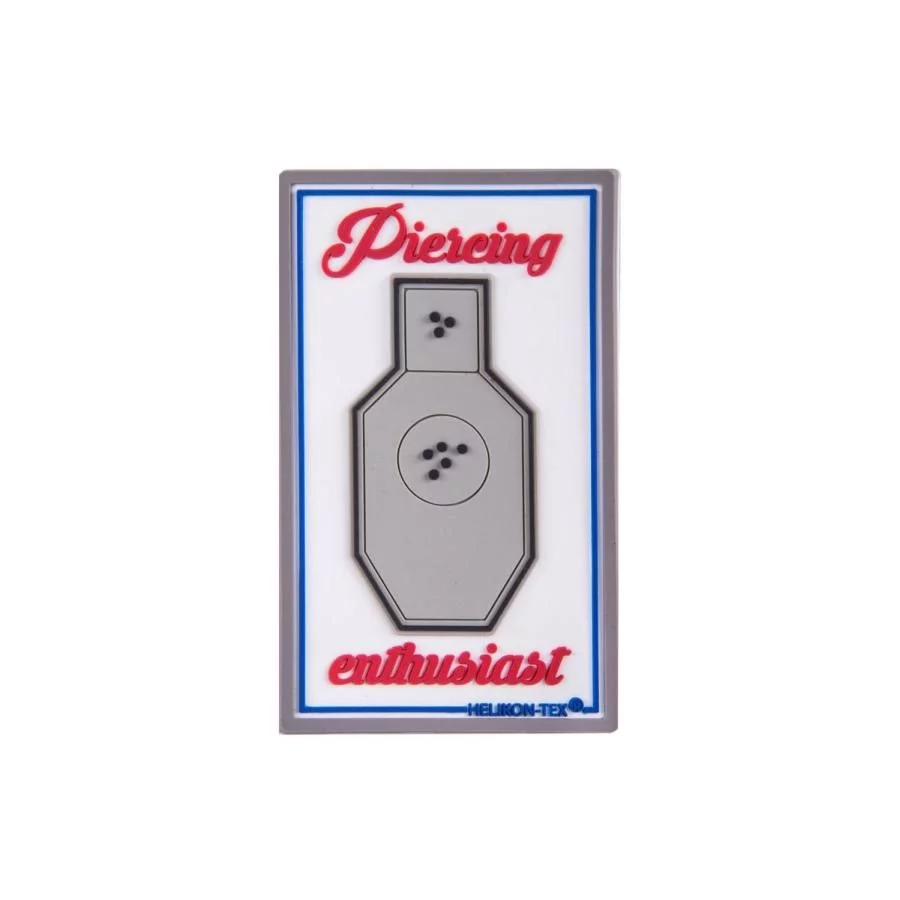 Emblemat Helikon "Pierceing Enthusiast" - PVC - Biały (OD-PCE-RB-20) HELIKON-TEX