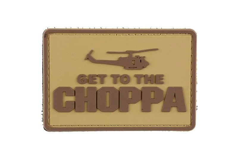 Naszywka 3D - Get to the Choppa - tan (GFT-30-018032) GFC TACTICAL