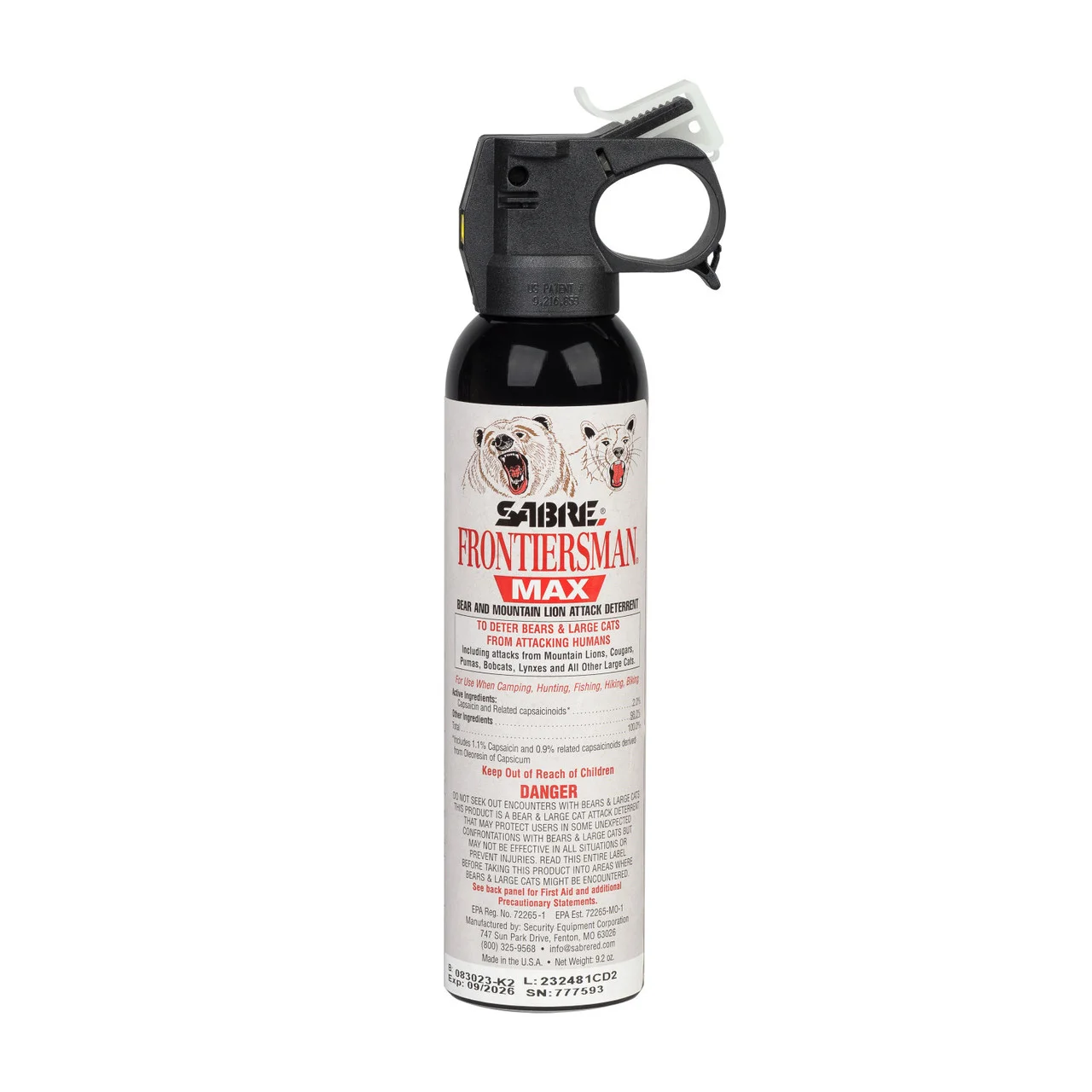 Gaz pieprzowy Sabre Red FrontiersMan 272 ml, na niedźwiedzie (FBAD-06)