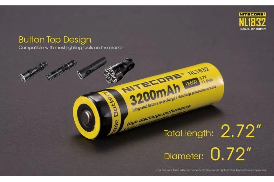 Akumulator Nitecore 18650 NL1832 3200mAh (LAT/NITECORE NL1832 18650) - widok 7
