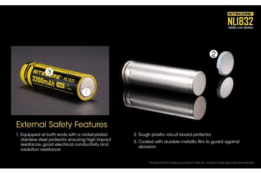 Akumulator Nitecore 18650 NL1832 3200mAh (LAT/NITECORE NL1832 18650) - widok 5