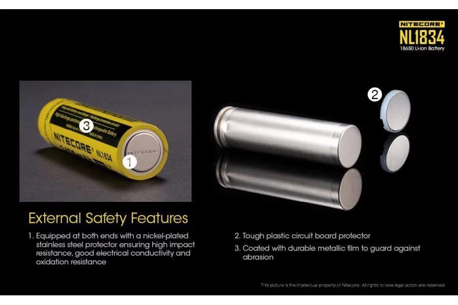 Akumulator Nitecore 18650 NL1834 3400mAh (LAT/NITECORE NL1834 18650) - widok 5