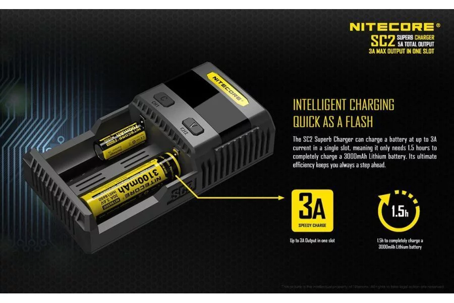 Ładowarka Nitecore SC2 (LAT/NITECORE SC2) - widok 7
