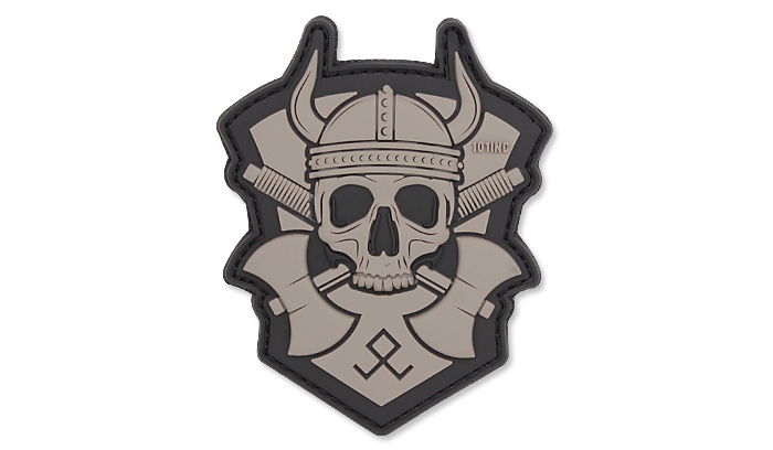 Naszywka 3D - Viking With Hatchet - Szary - 101 Inc.