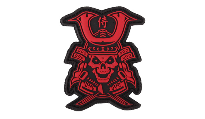 Naszywka 3D - Samurai Skull - Czerwony - 101 Inc.
