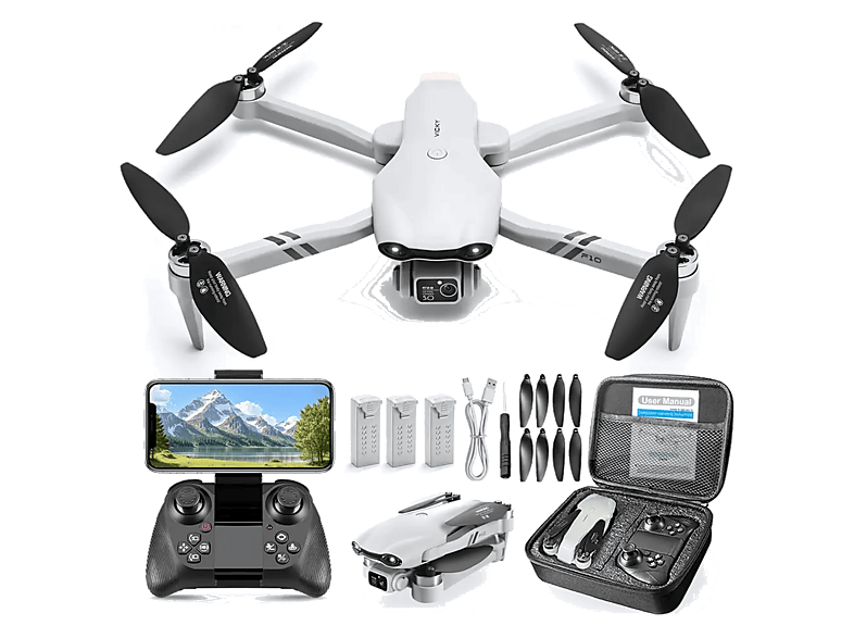 Dron EXTRALINK F10 3 akumulatory Szary