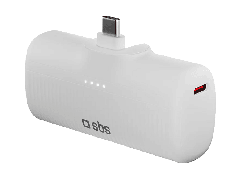 Powerbank SBS 5000 mAh Eco 10W USB-C TEBB5000PLUGWGRS Biały