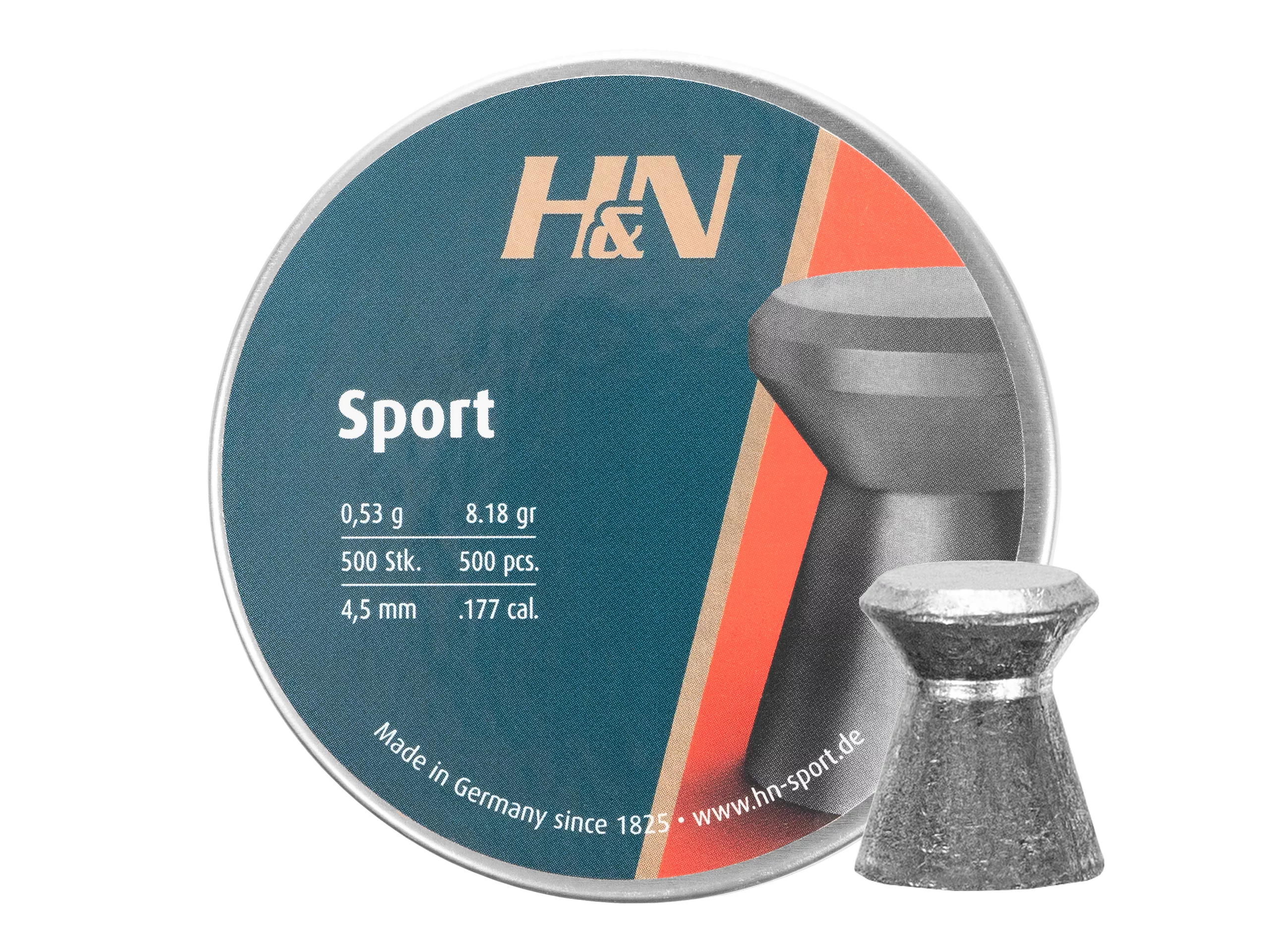 Śrut 4,5 mm Diabolo H&N Sport Glatt 500 szt. płaski (92314500005H)