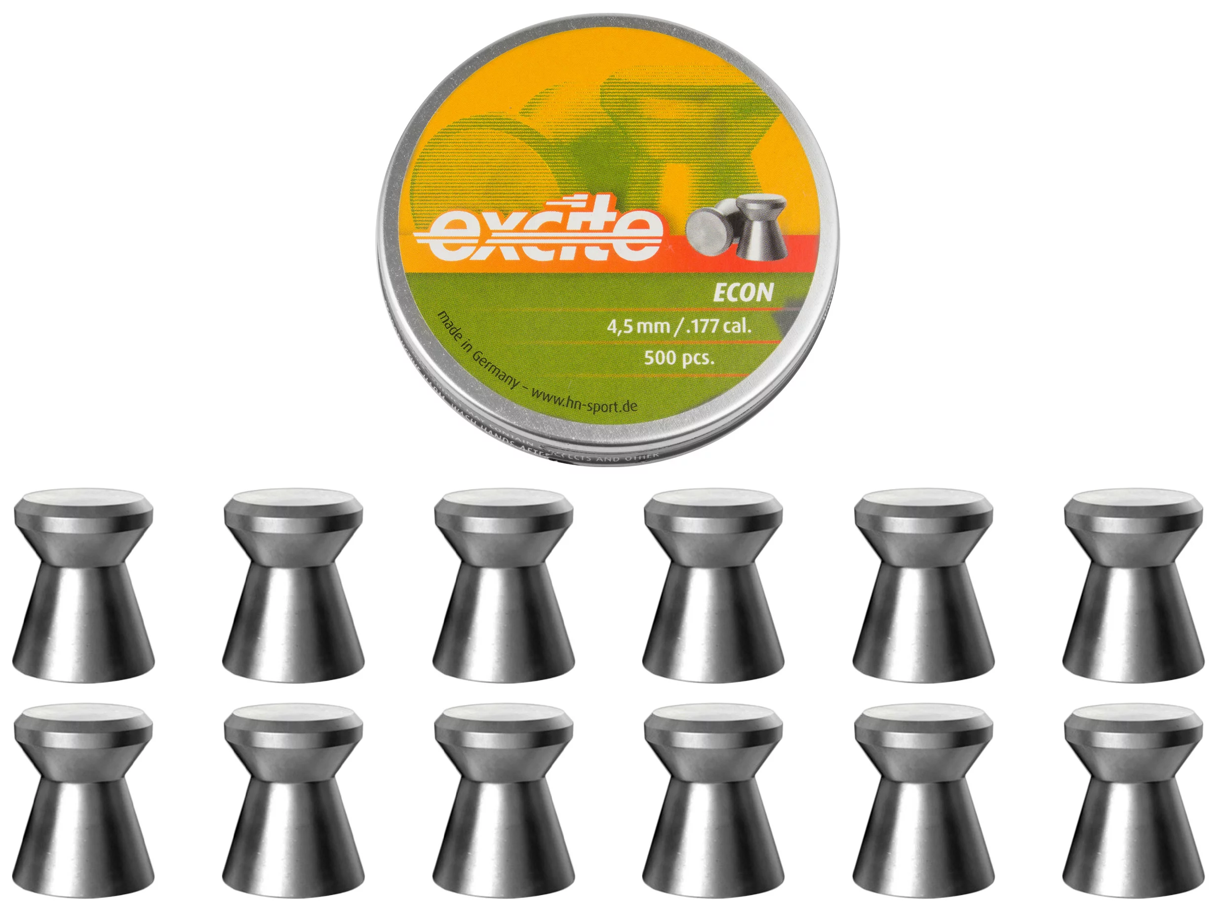 Śrut 4,5 mm Diabolo H&N Excite Econ Glatt II 500 szt. płaski (98814500016X) HAENDLER & NATERMANN - widok 4