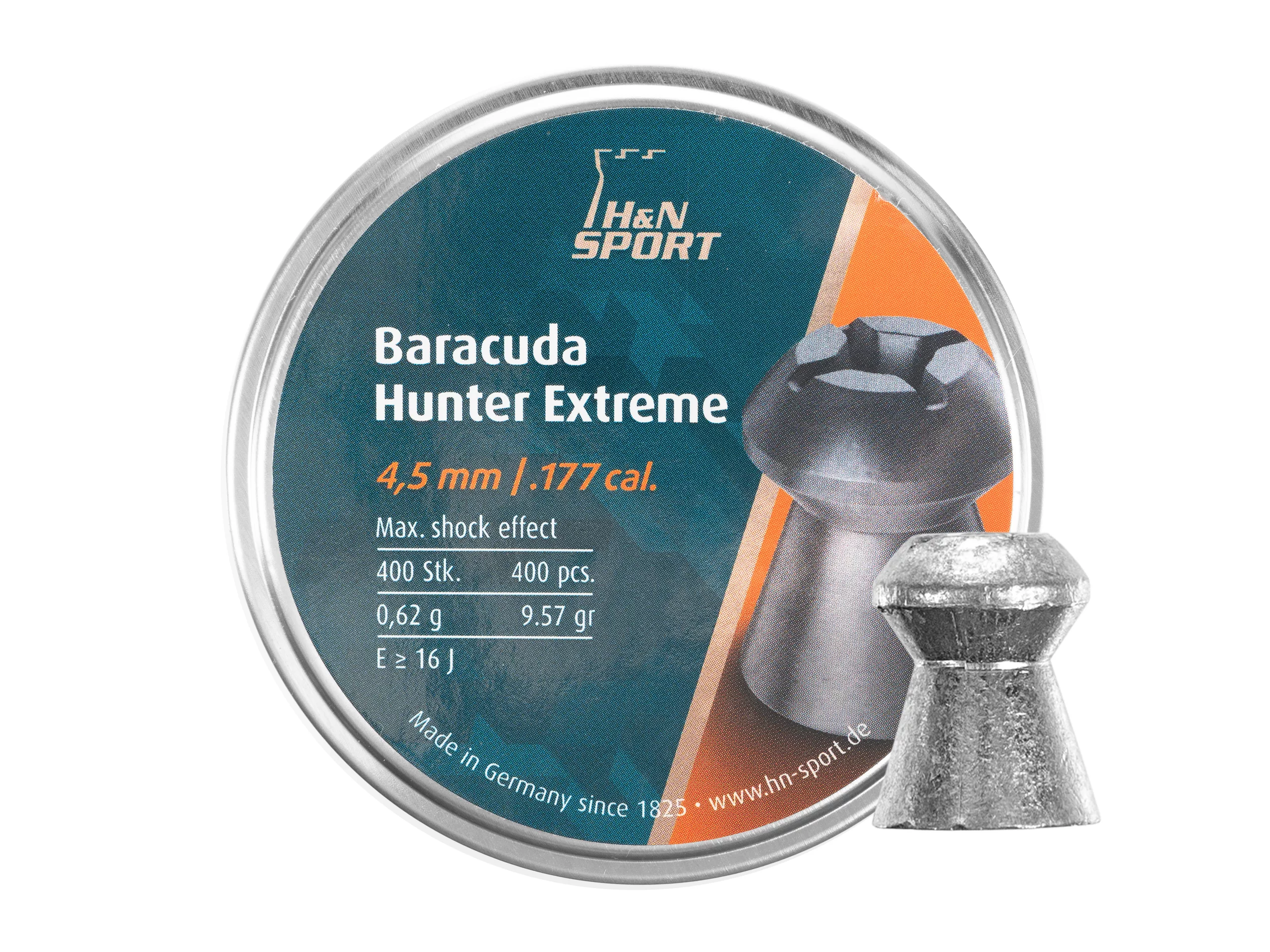 Śrut 4,5 mm Diabolo H&N Baracuda Hunter Extreme 400 szt. z otworem (92164500003/400)