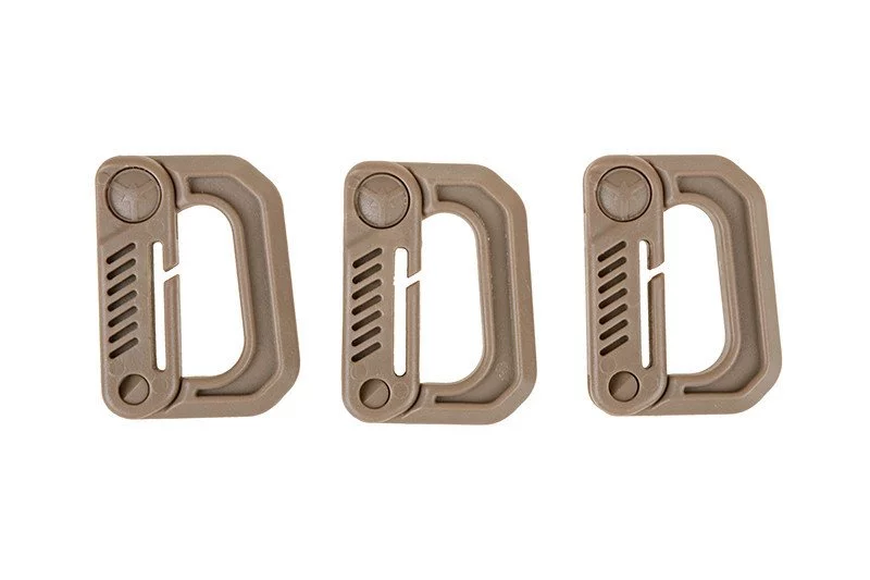 Zestaw 3 klamer typu Grmlock - tan (FMA-31-008562)