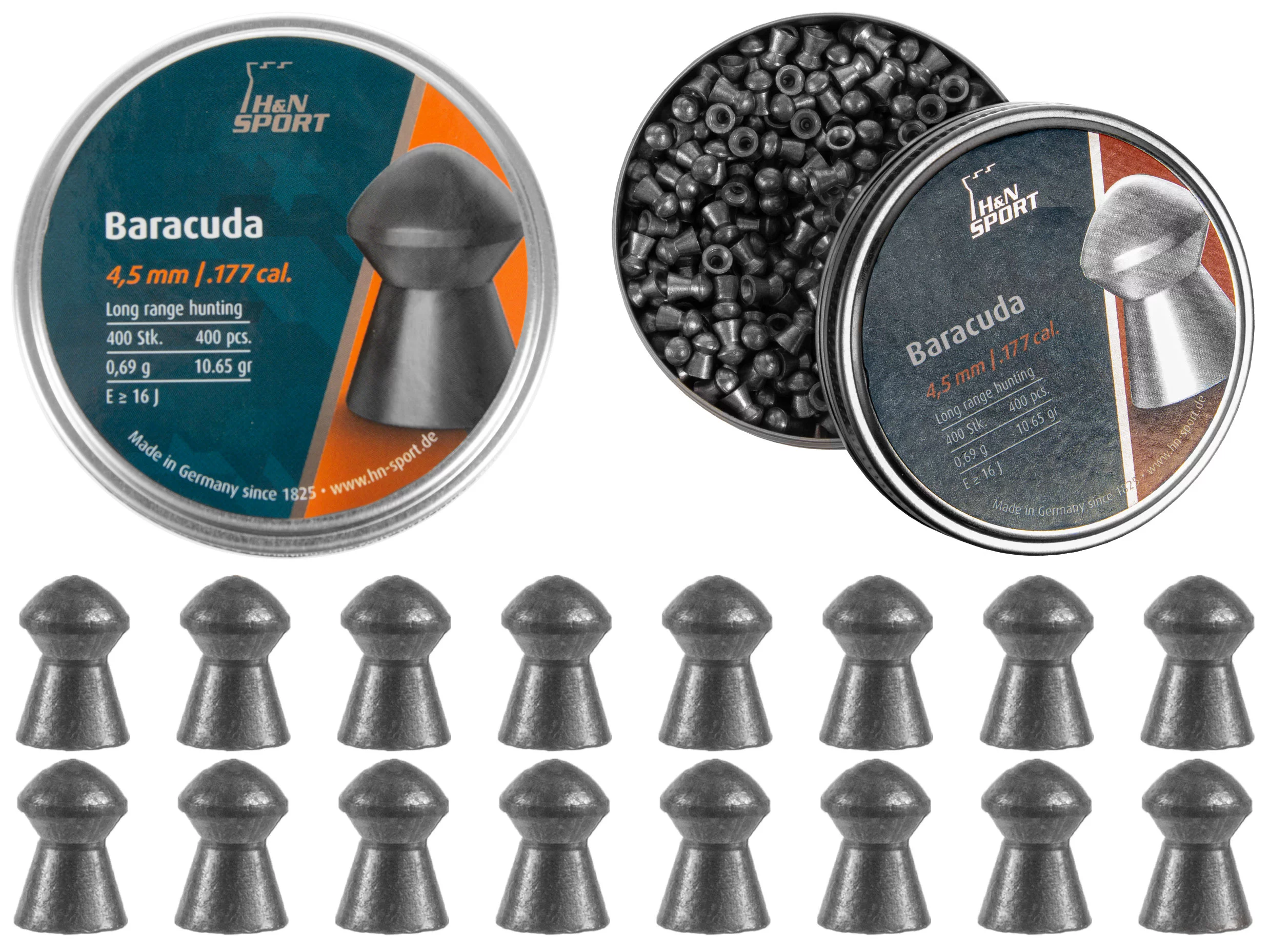 Śrut 4,5 mm Diabolo H&N Baracuda 400 szt. półokrągły HAENDLER & NATERMANN - widok 2