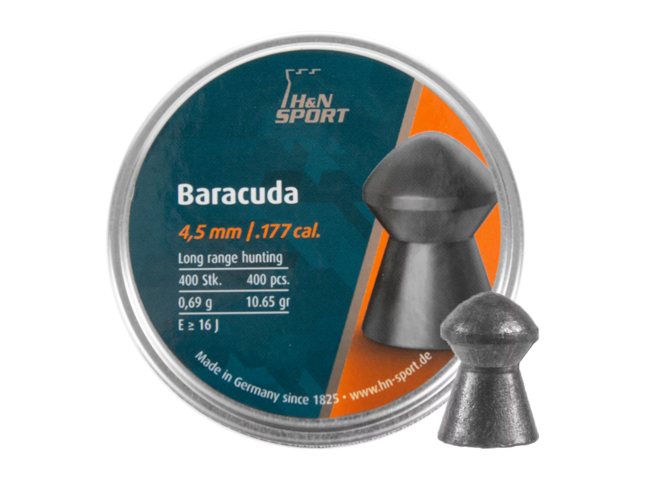 Śrut 4,5 mm Diabolo H&N Baracuda 400 szt. półokrągły