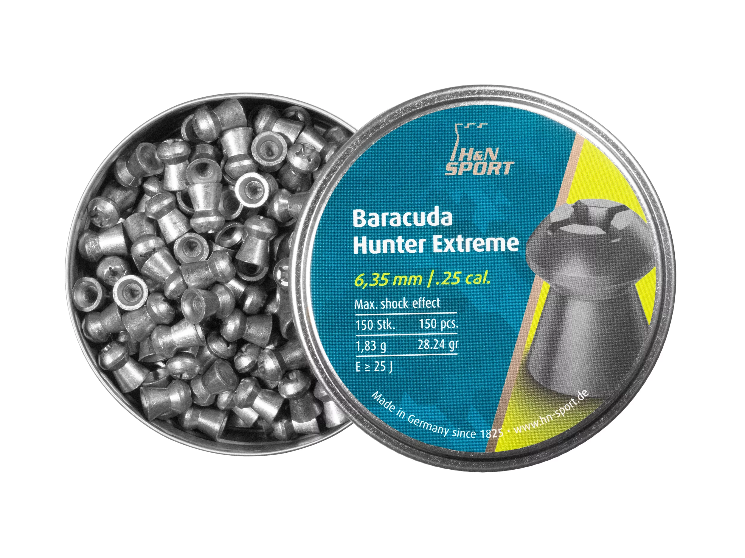 Śrut 6,35 mm Diabolo H&N Baracuda Hunter Extreme 150 szt. z otworem (92166350001) HAENDLER & NATERMANN - widok 4