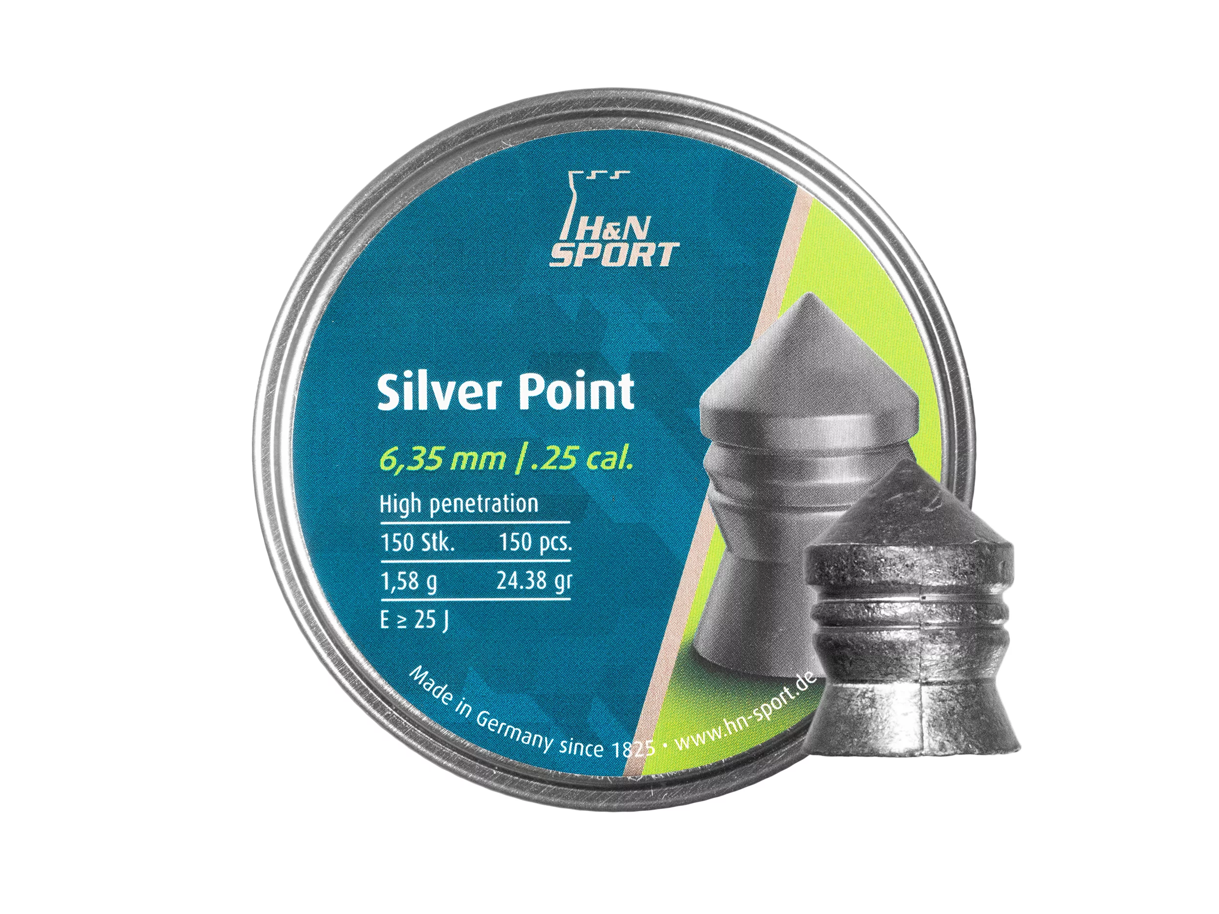 Śrut 6,35 mm Diabolo H&N Silver Point 150 szt. szpiczasty (92346350001)