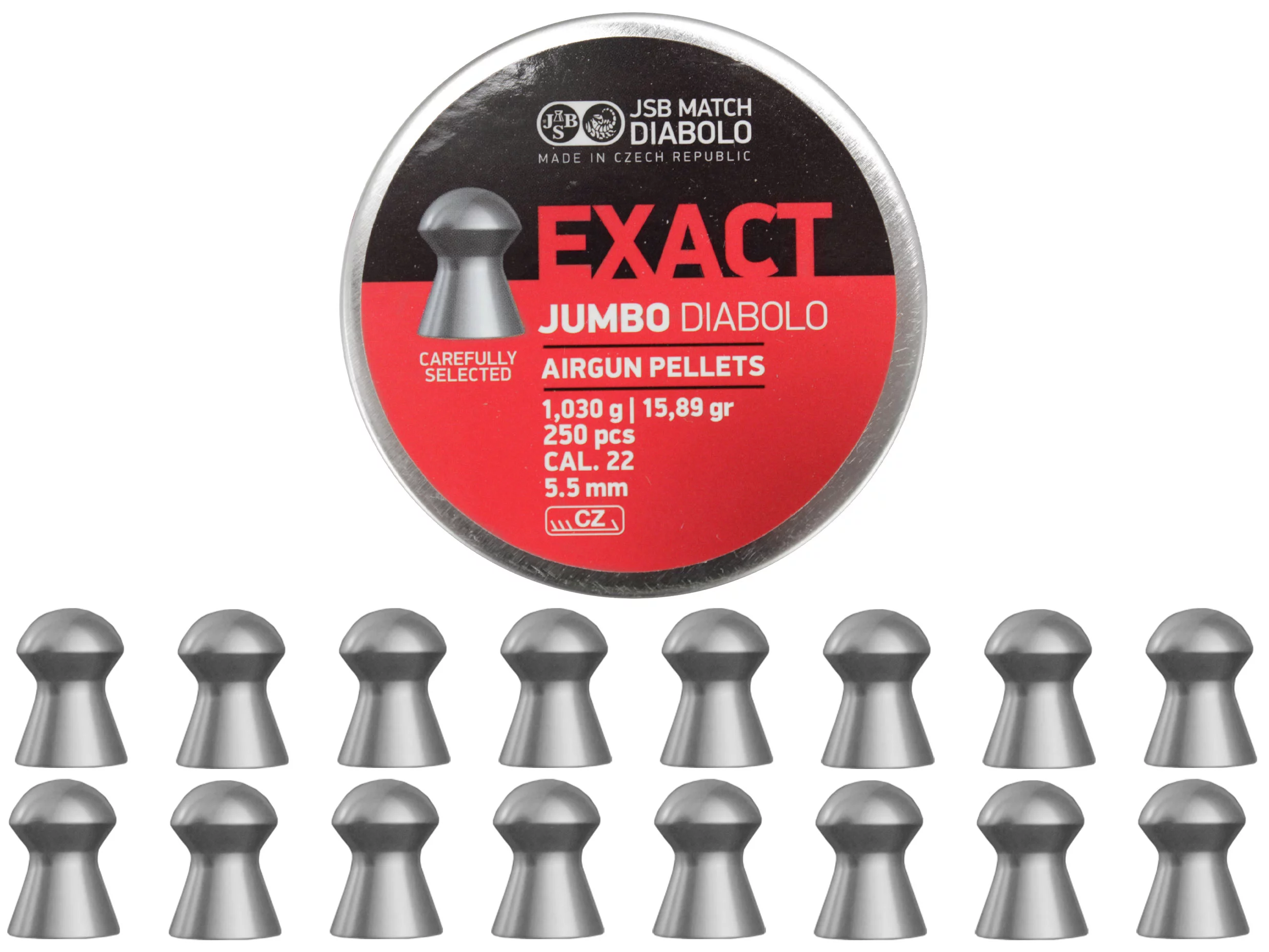 Śrut 5,51 mm Diabolo JSB Exact Jumbo 250 półokrągły (546246-250)