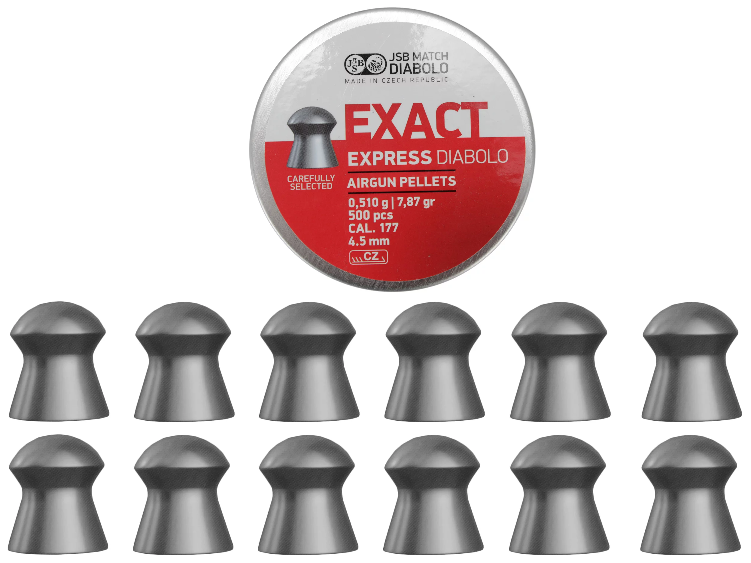 Śrut 4,52 mm Diabolo JSB Exact Express 500 półokrągły (546257-500)