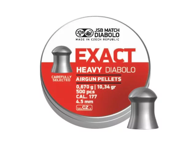 Śrut 4,52 mm Diabolo JSB Exact Heavy 500 półokrągły (546267-500) - widok 2
