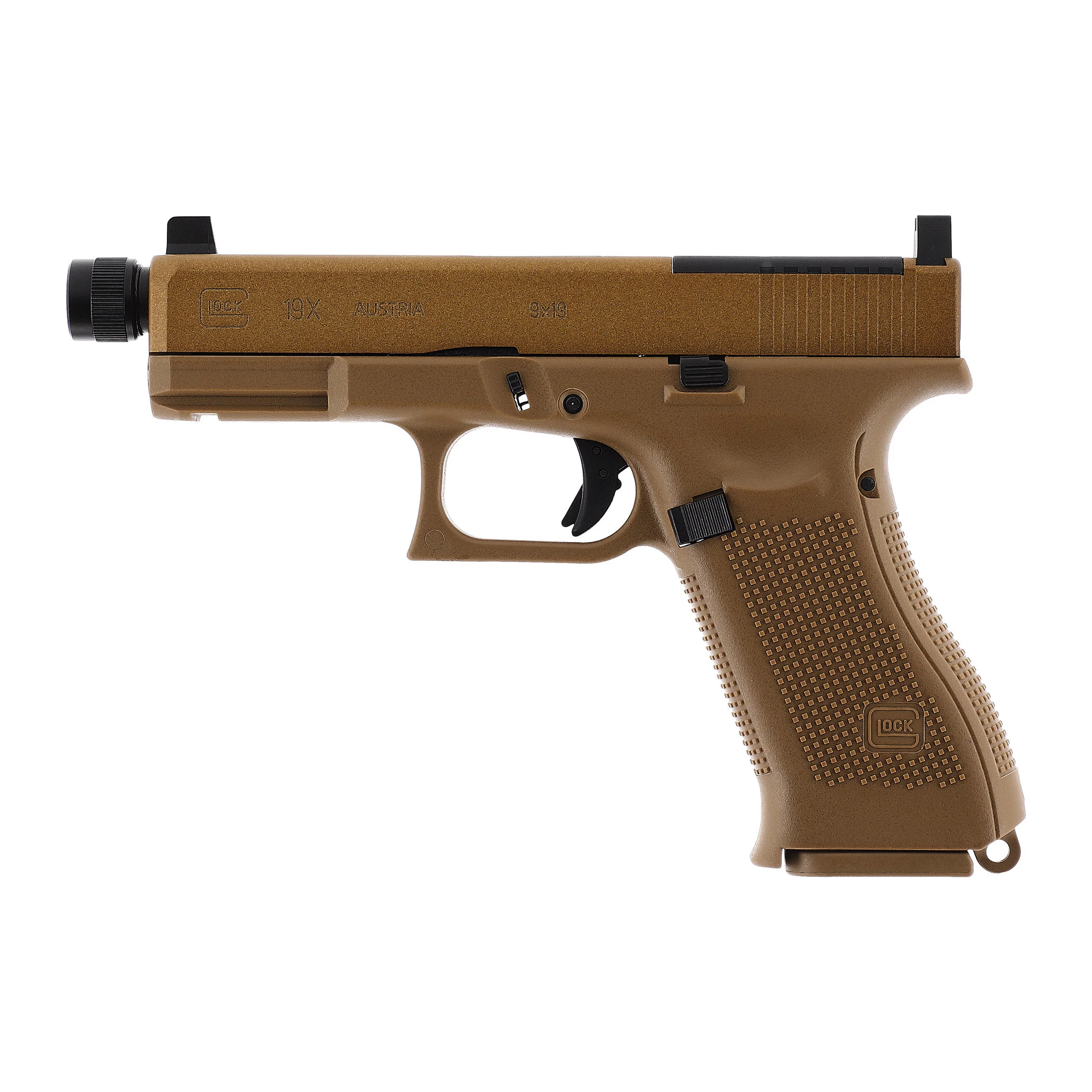 Pistolet wiatrówka Glock 19X blowback 4,5 mm coyote BB CO2 (5.8462)