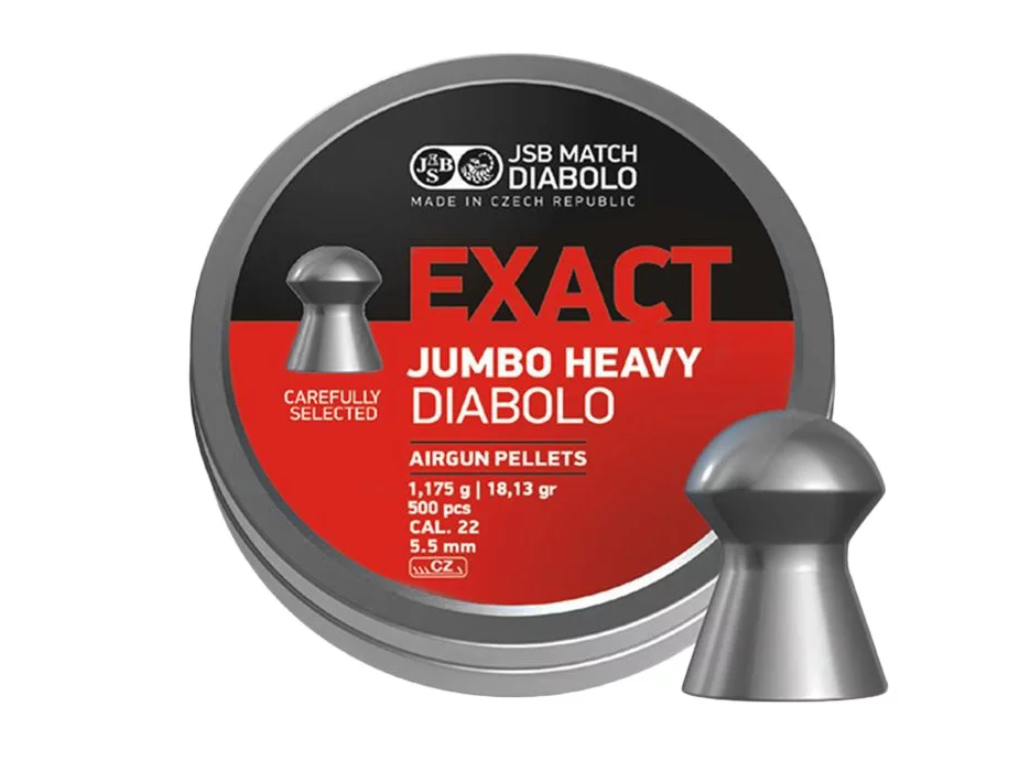 Śrut 5,52 mm Diabolo JSB Exact Jumbo Heavy 500 półokrągły (546287-500)