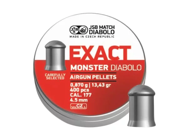 Śrut 4,52 mm Diabolo JSB Exact Monster 400 półokrągły (546278-400) - widok 2