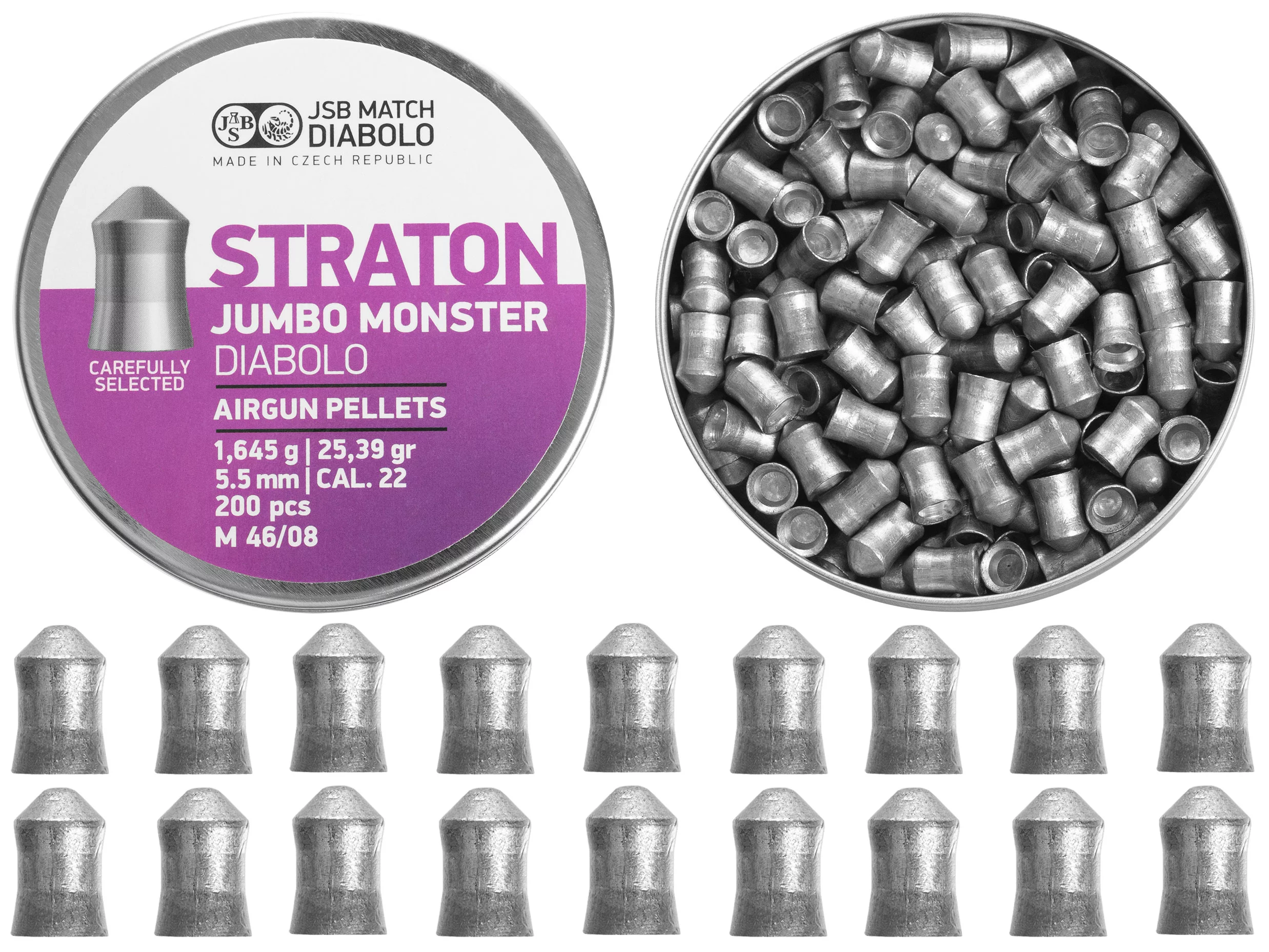 Śrut 5,51 mm Diabolo JSB Jumbo Monster Straton 200 mieszany (546289-200) - widok 2