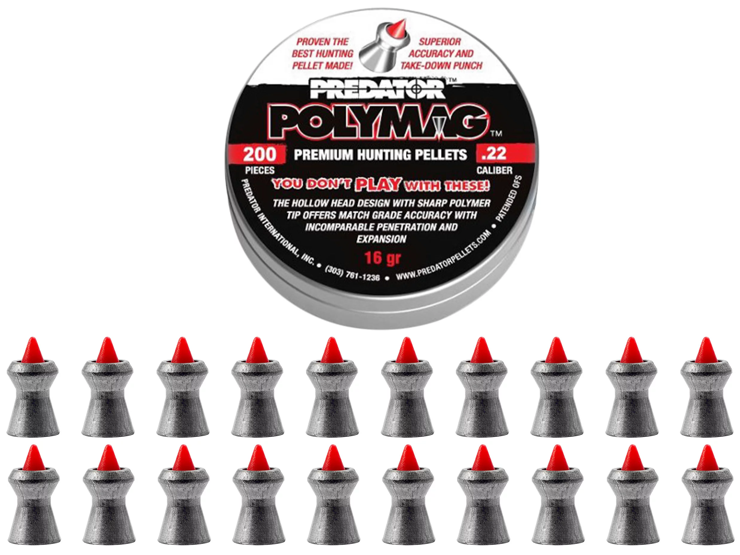 Śrut 5,5 mm Diabolo JSB Polymag Predator 200 szpiczasty (1002-01-200)