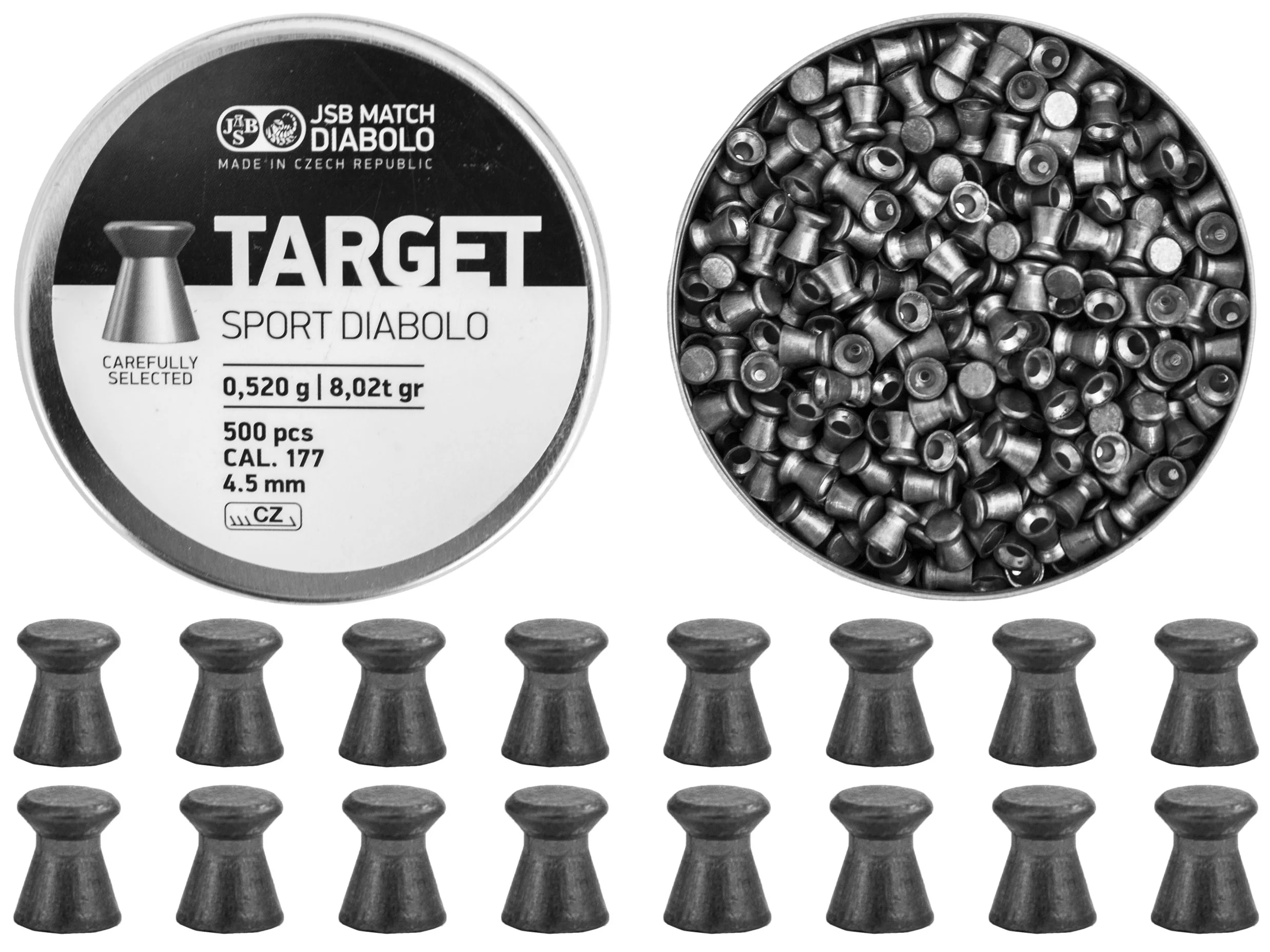 Śrut 4,5 mm Diabolo JSB Target Sport 500 szt. płaski (001145-500) - widok 2