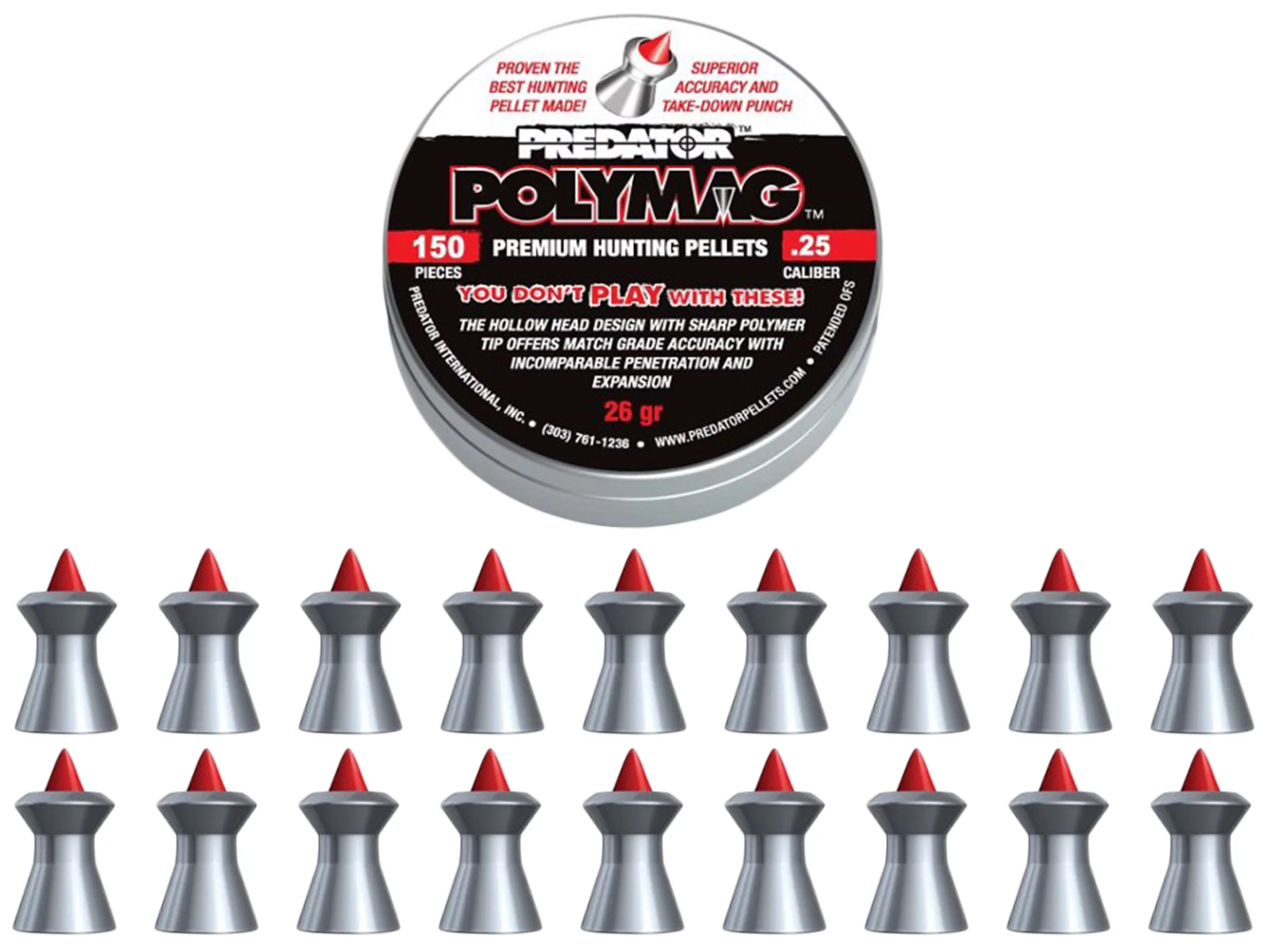 Śrut 6,35 mm Diabolo JSB Polymag Predator 150 szt. szpiczasty (1004-01-150)