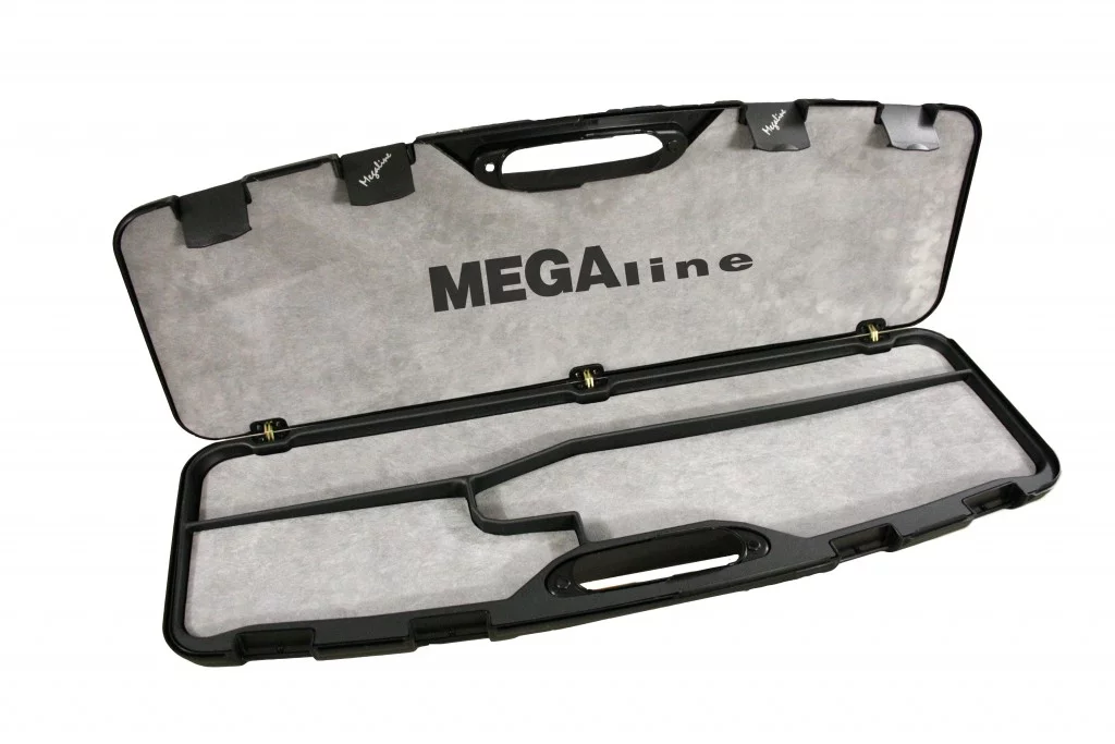 Kufer na strzelbę Megaline 82x25x8 cm czarny z klamrami gąbka z aksamitem (200/0030)