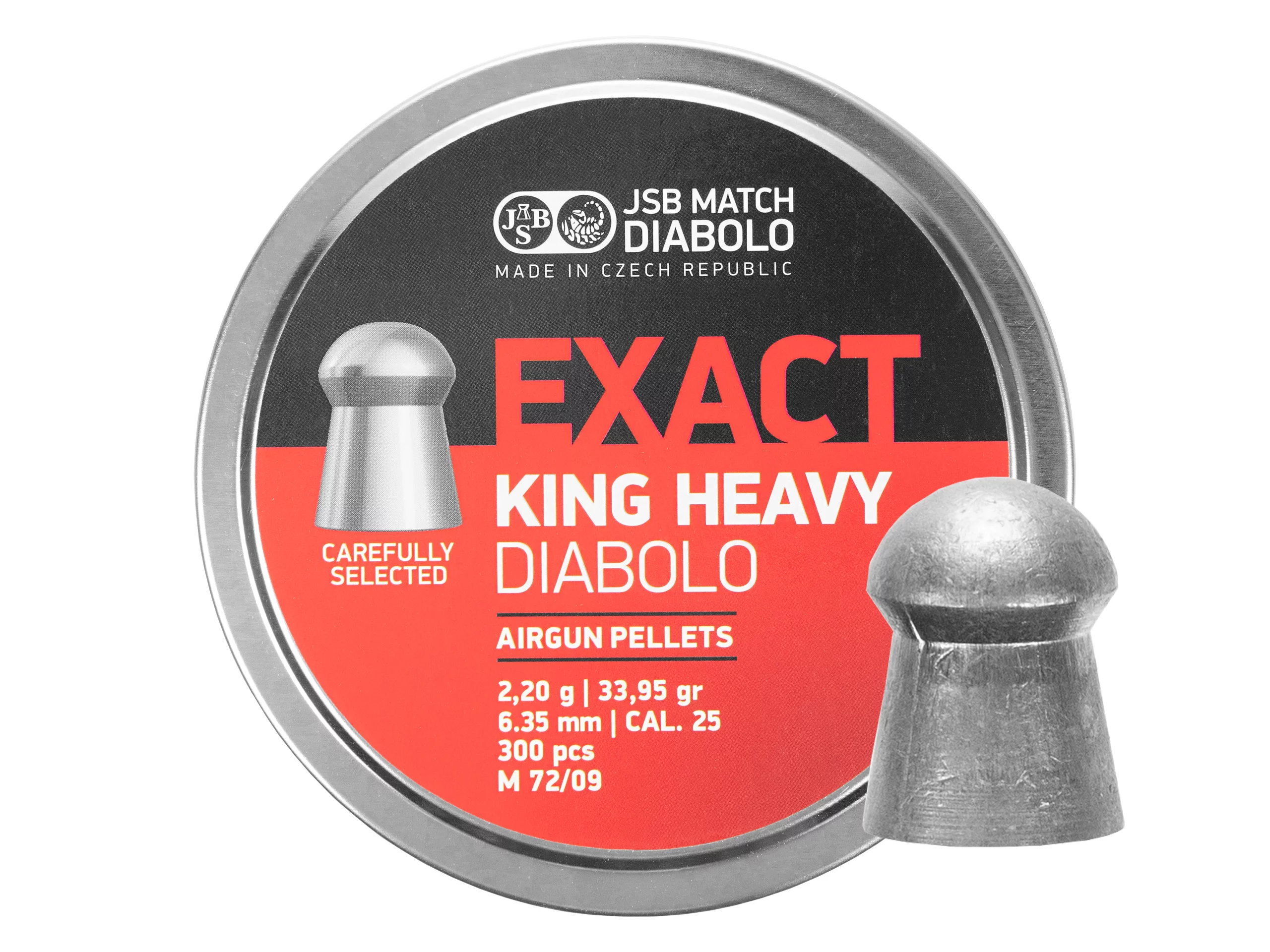 Śrut 6,35 mm Diabolo JSB Exact King Heavy 300 szt. półokrągły (546398-300)