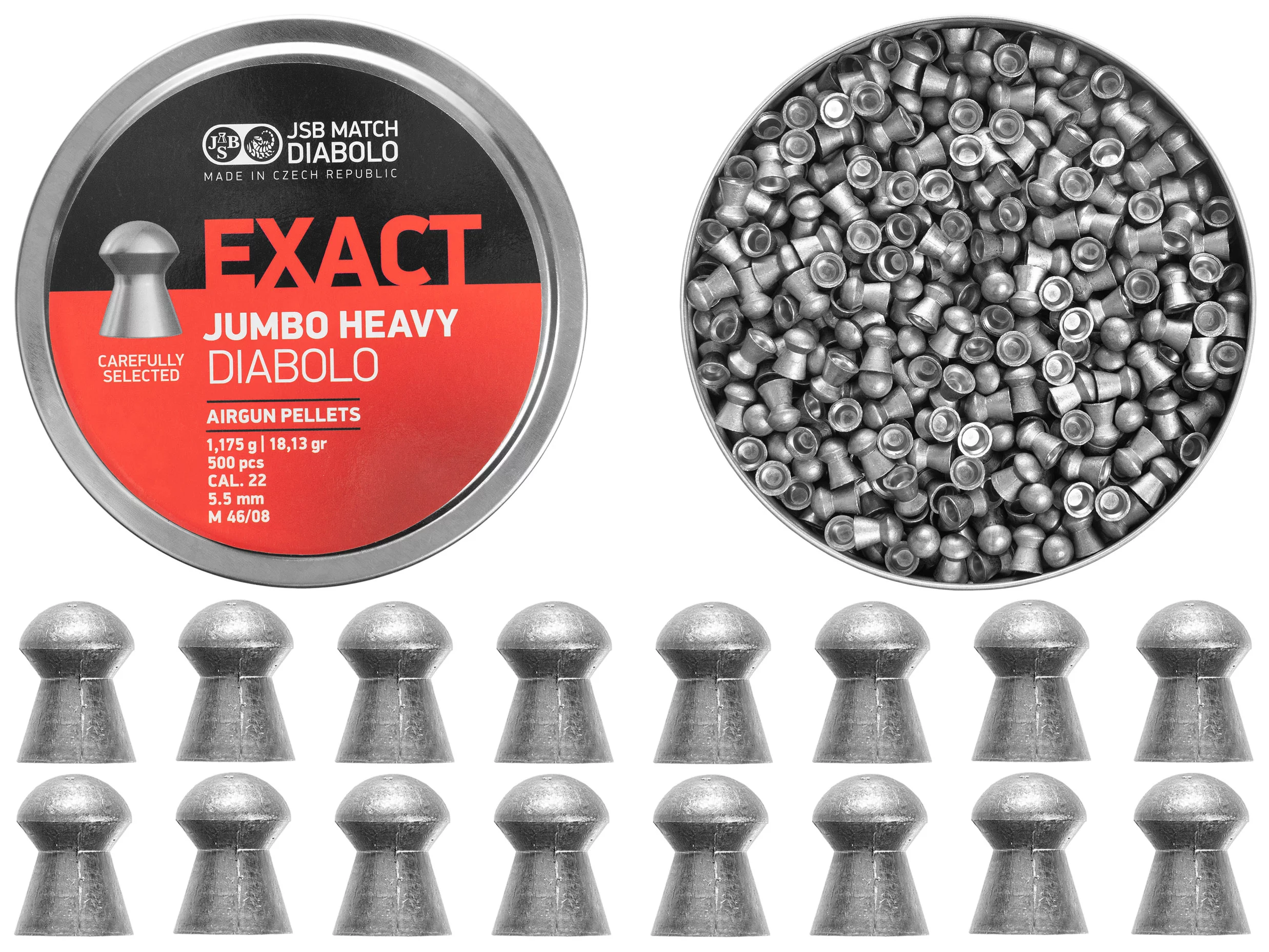 Śrut 5,53 mm Diabolo JSB Exact Jumbo Heavy  500 szt. półokrągły (546286-500) - widok 2