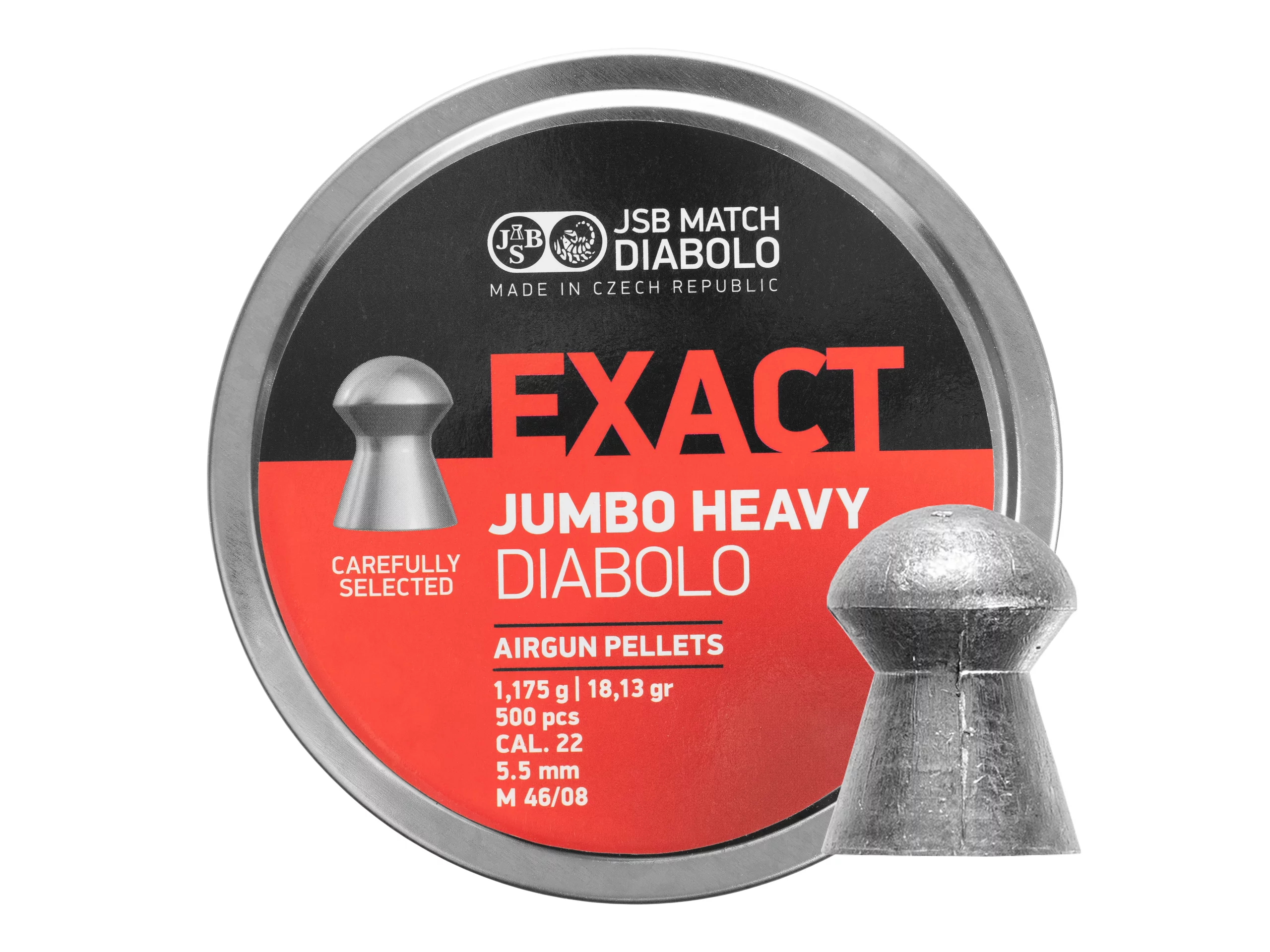 Śrut 5,53 mm Diabolo JSB Exact Jumbo Heavy  500 szt. półokrągły (546286-500)