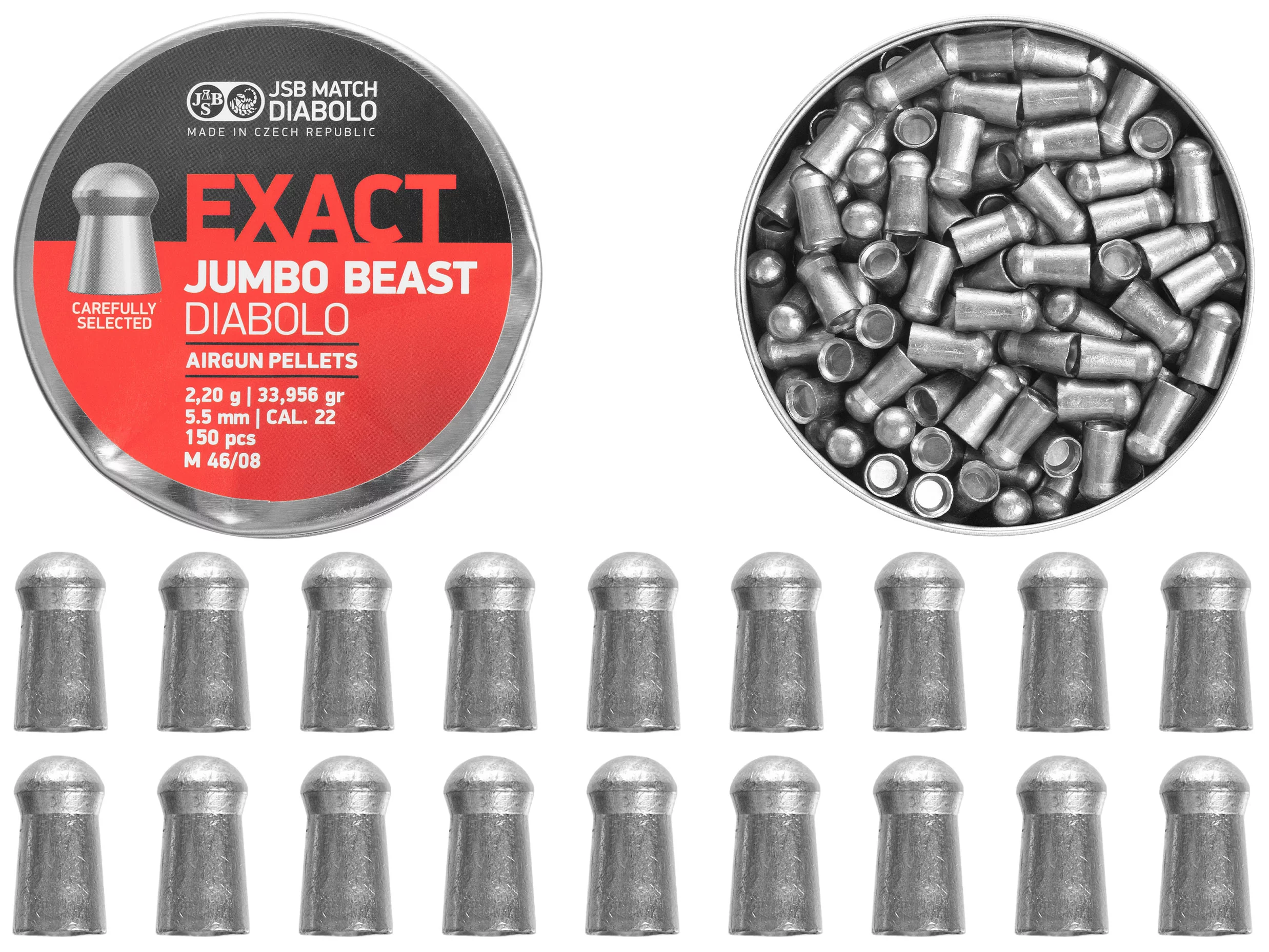 Śrut 5,52 mm diabolo JSB Exact Jumbo Beast 150 (546387-150) JSB MATCH DIABOLO - widok 2