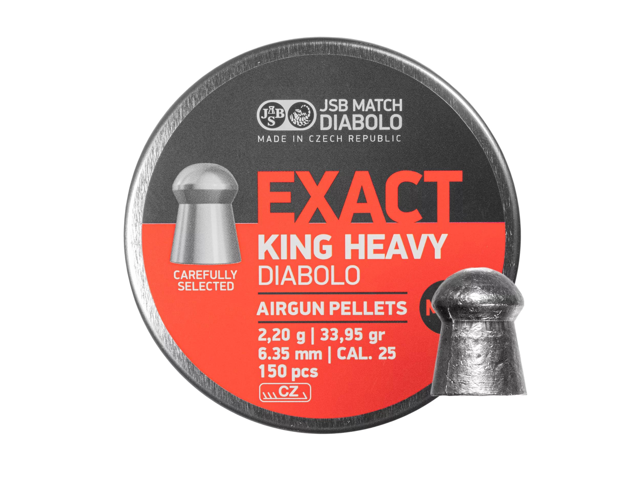 Śrut 6,35 mm Diabolo JSB Exact King Heavy II 150 szt. półokrągły (546498-150)