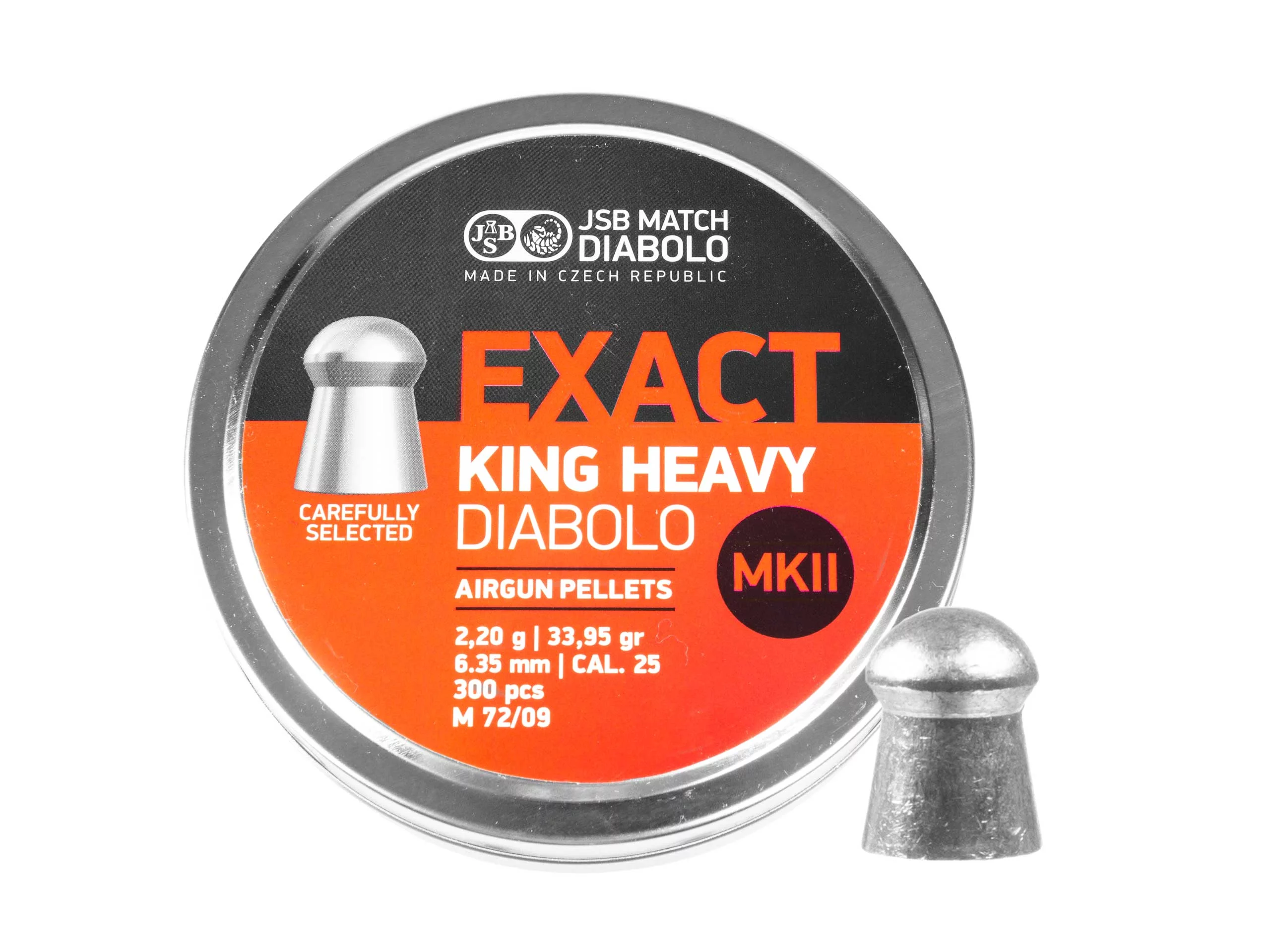 Śrut 6,35 mm Diabolo JSB Exact King Heavy II 300 szt. półokrągły (546498-300)