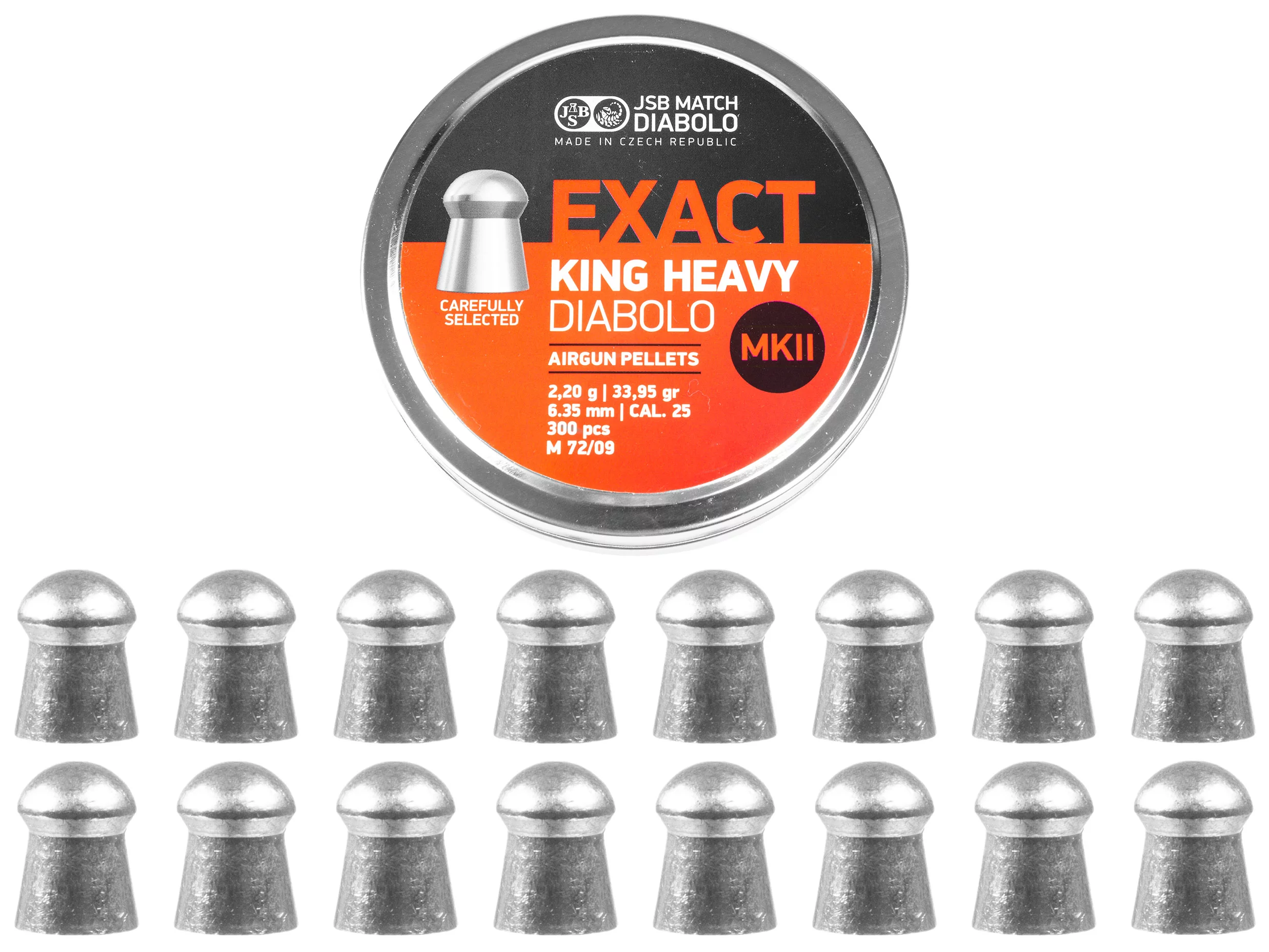 Śrut 6,35 mm Diabolo JSB Exact King Heavy II 300 szt. półokrągły (546498-300) - widok 2