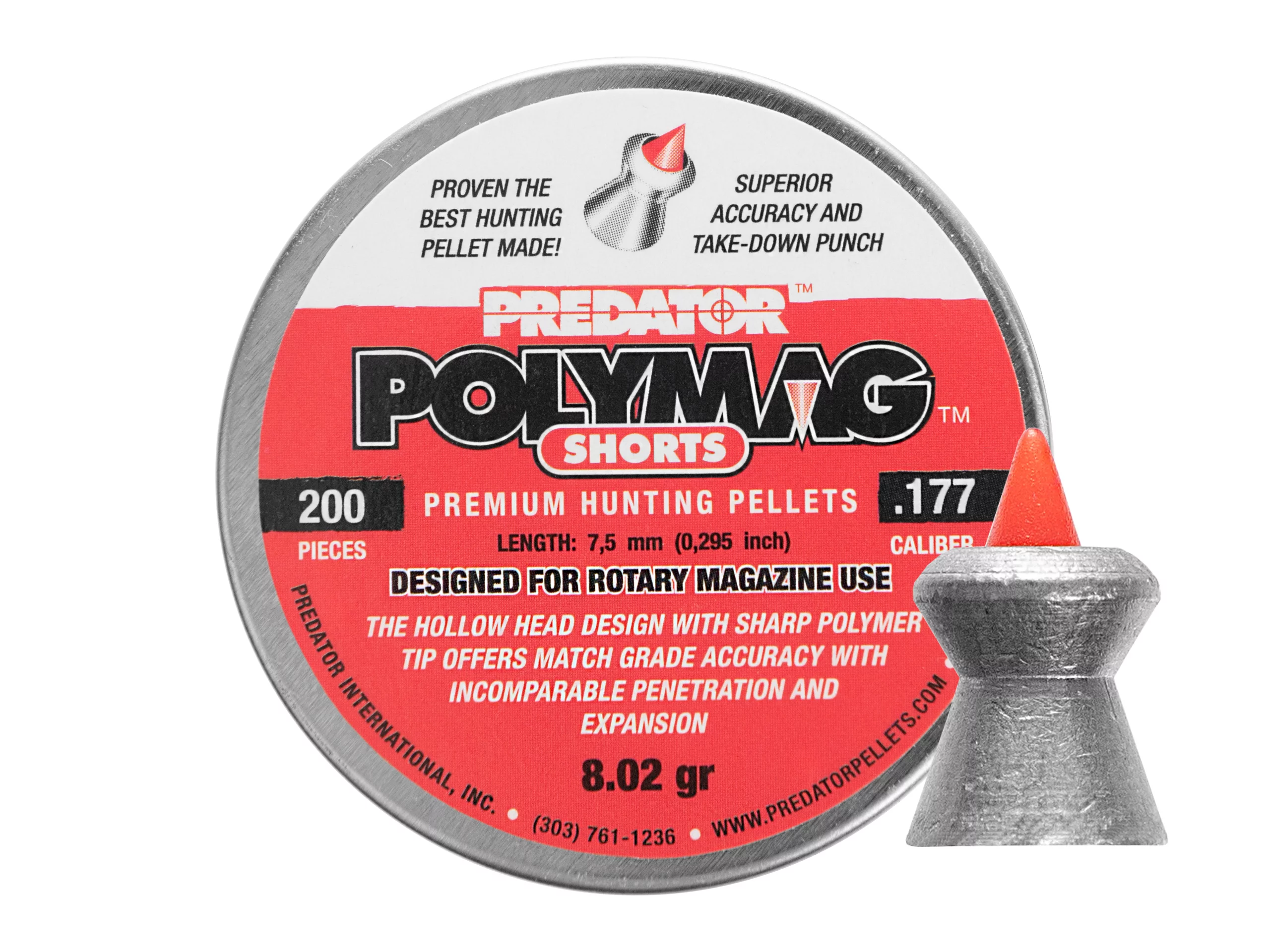 Śrut 4,5 mm Diabolo JSB Polymag Short 200 szt. szpiczasty (1010-01-200)