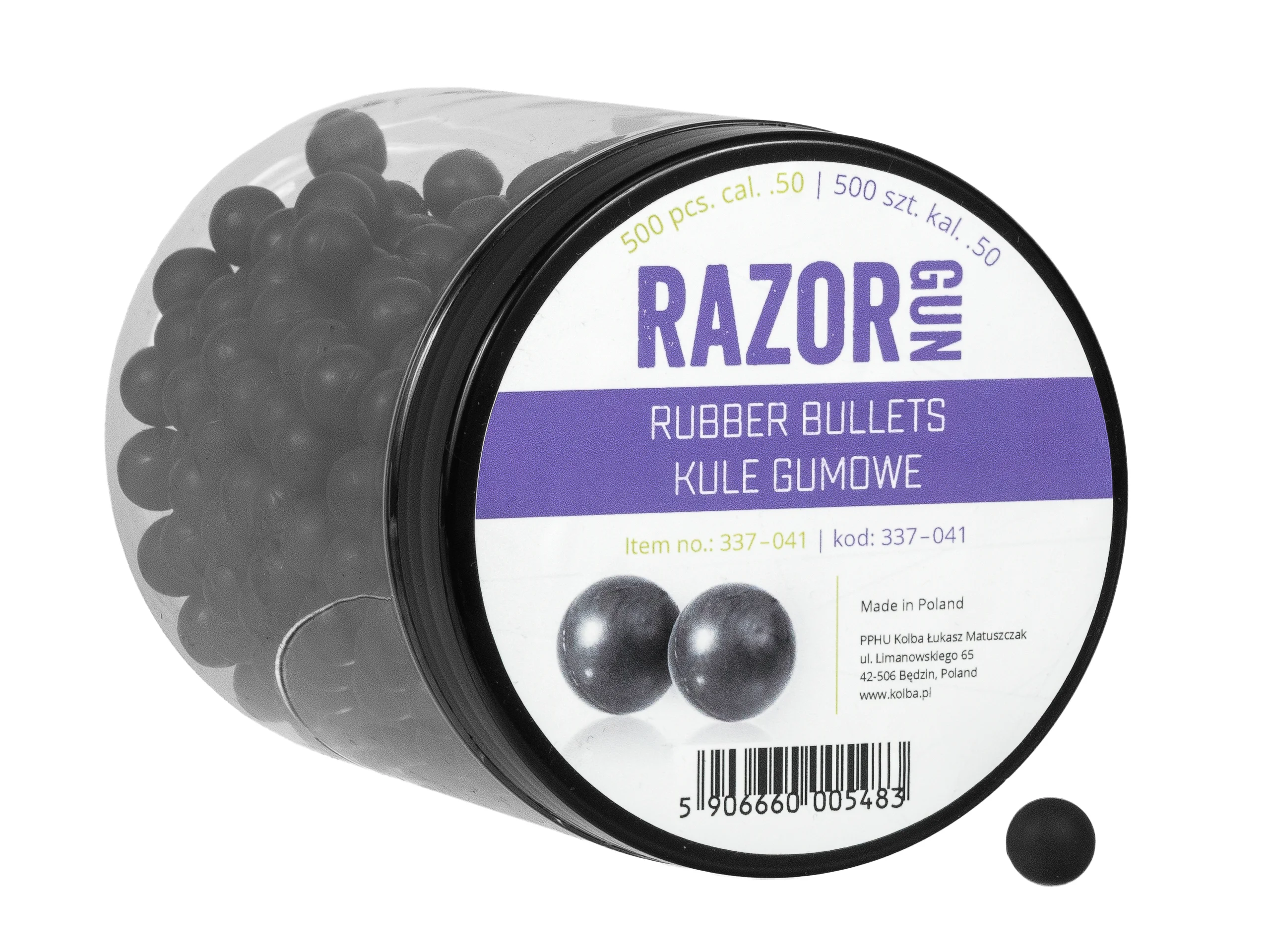 Kule gumowe RazorGun 50 kal. .50 / 500 szt. do Umarex HDR50 HDP50 (337-041)