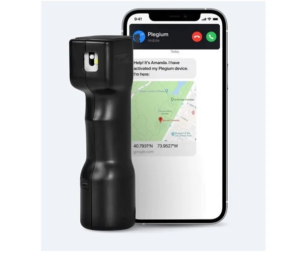 Gaz pieprzowy Plegium Smart Black +GPS+SMS+TEL+ALARM+LED (SPS-P-S-POL-BL-E)
