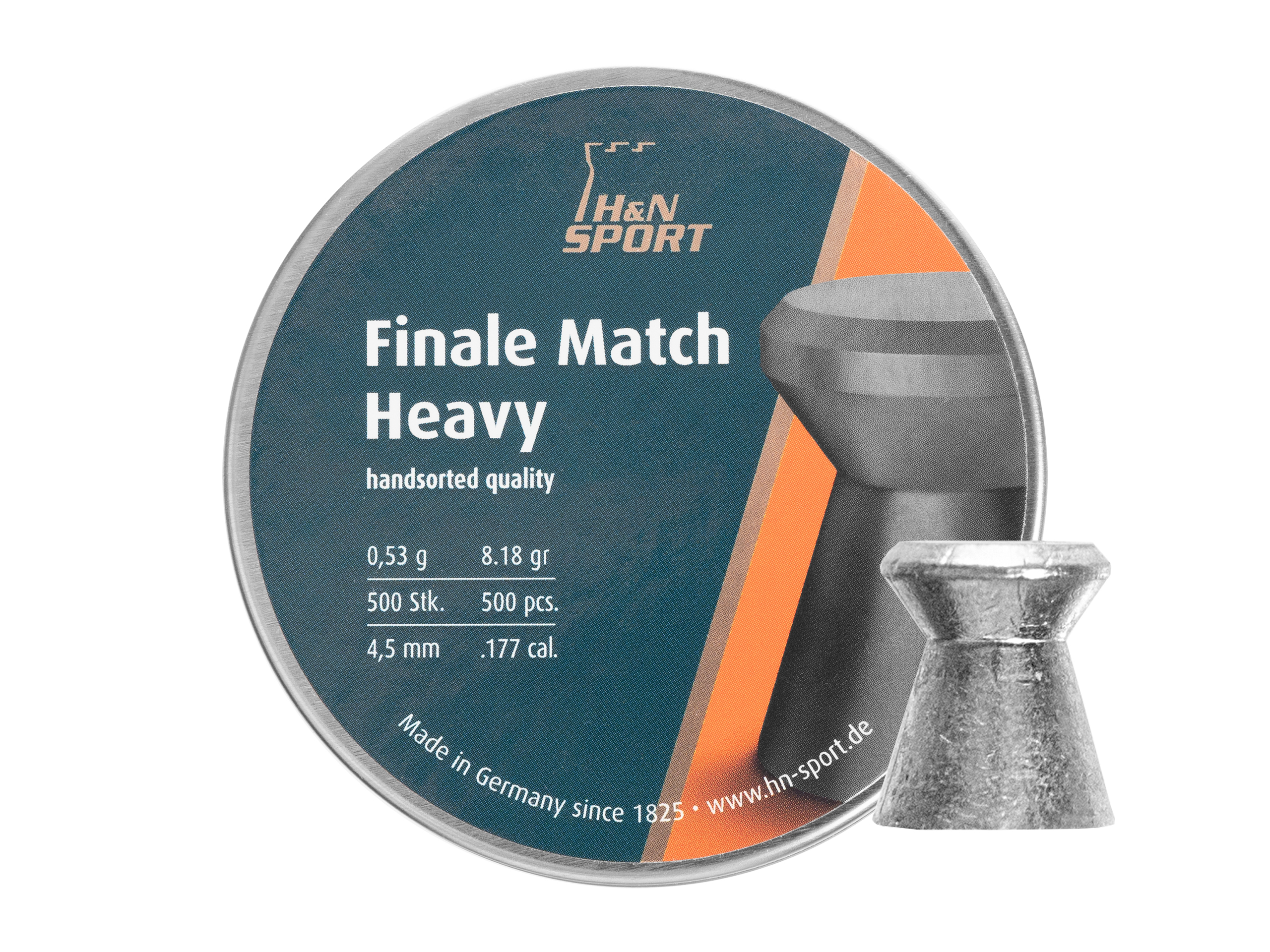 Śrut 4,5 mm Diabolo H&N Finale Match Heavy 500 szt. płaski (92074500215) HAENDLER & NATERMANN