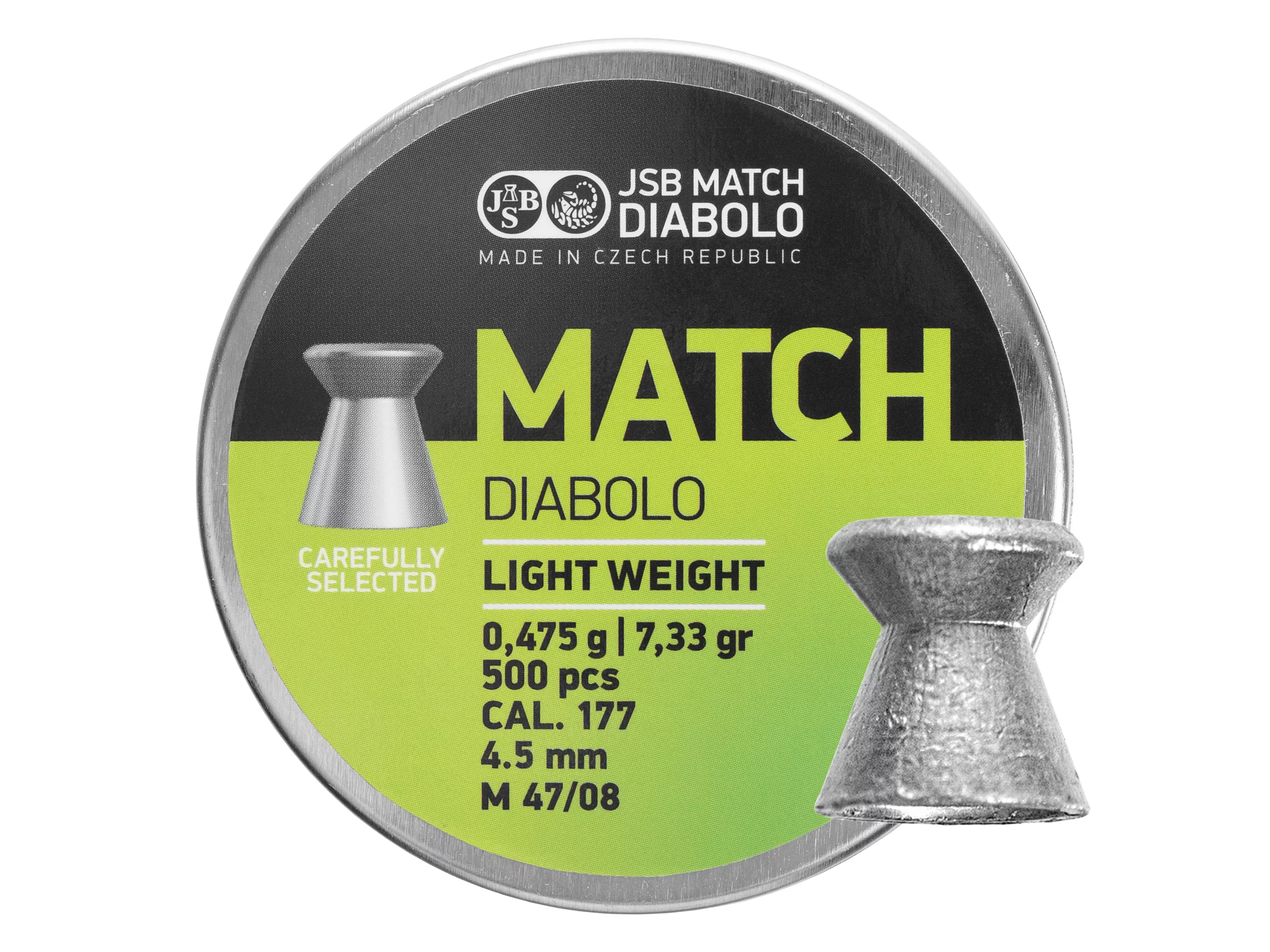 Śrut 4,5 mm Diabolo JSB Match Light 500 szt. płaski (000005-500)