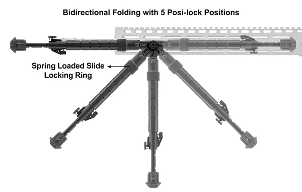 Bipod Leapers składany Recon Flex 8-12" M-LOK (TL-BPDM02) - widok 6