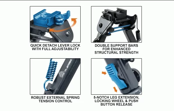 Bipod Leapers składany Super Duty OP QD 6-8.5" (TL-BP98Q) - widok 4