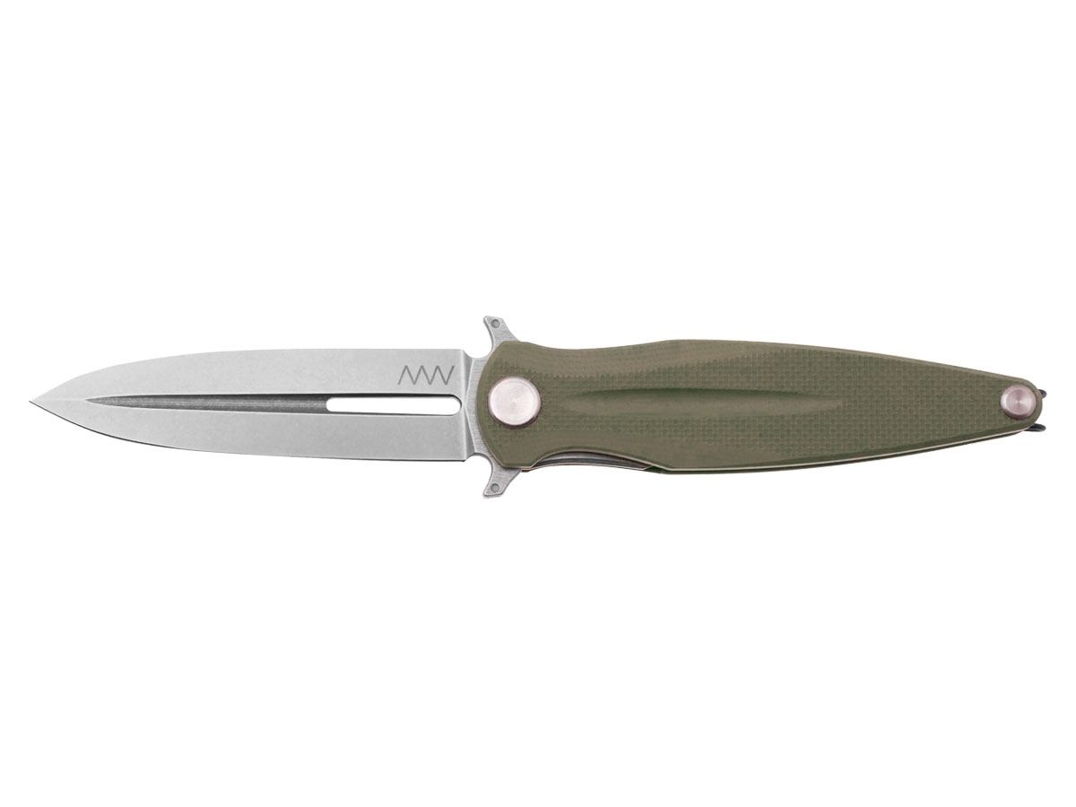 ANV Knives Z400 BB Stonewash G10 Olive ANVZ400-013 Nóż składany 23 cm