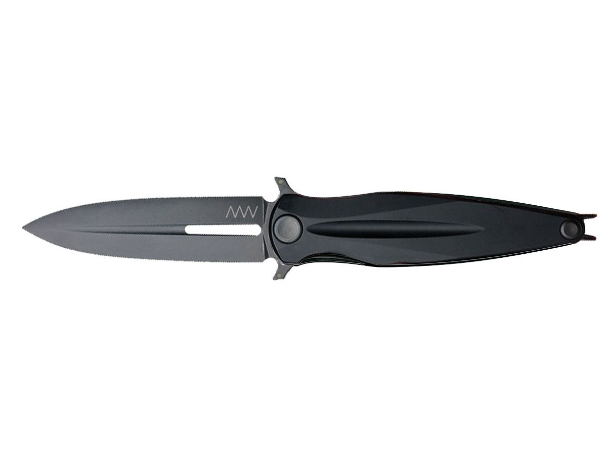 Anv Knives Z400 BB DLC Black Dural Black ANVZ400-018 Nóż składany 23 cm
