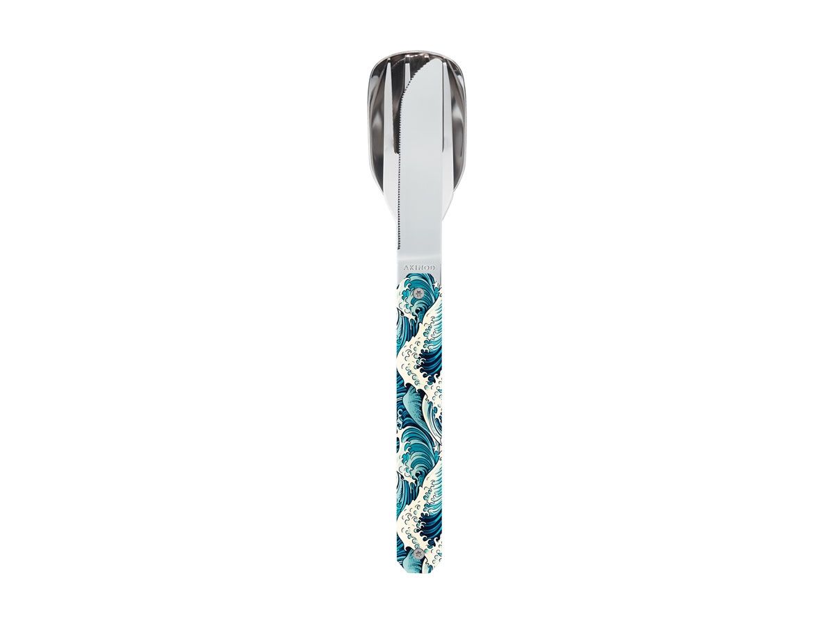 Akinod Magnetic Straight Cutlery 12H34 Mirror Ukiyo-e Sztućce turystyczne